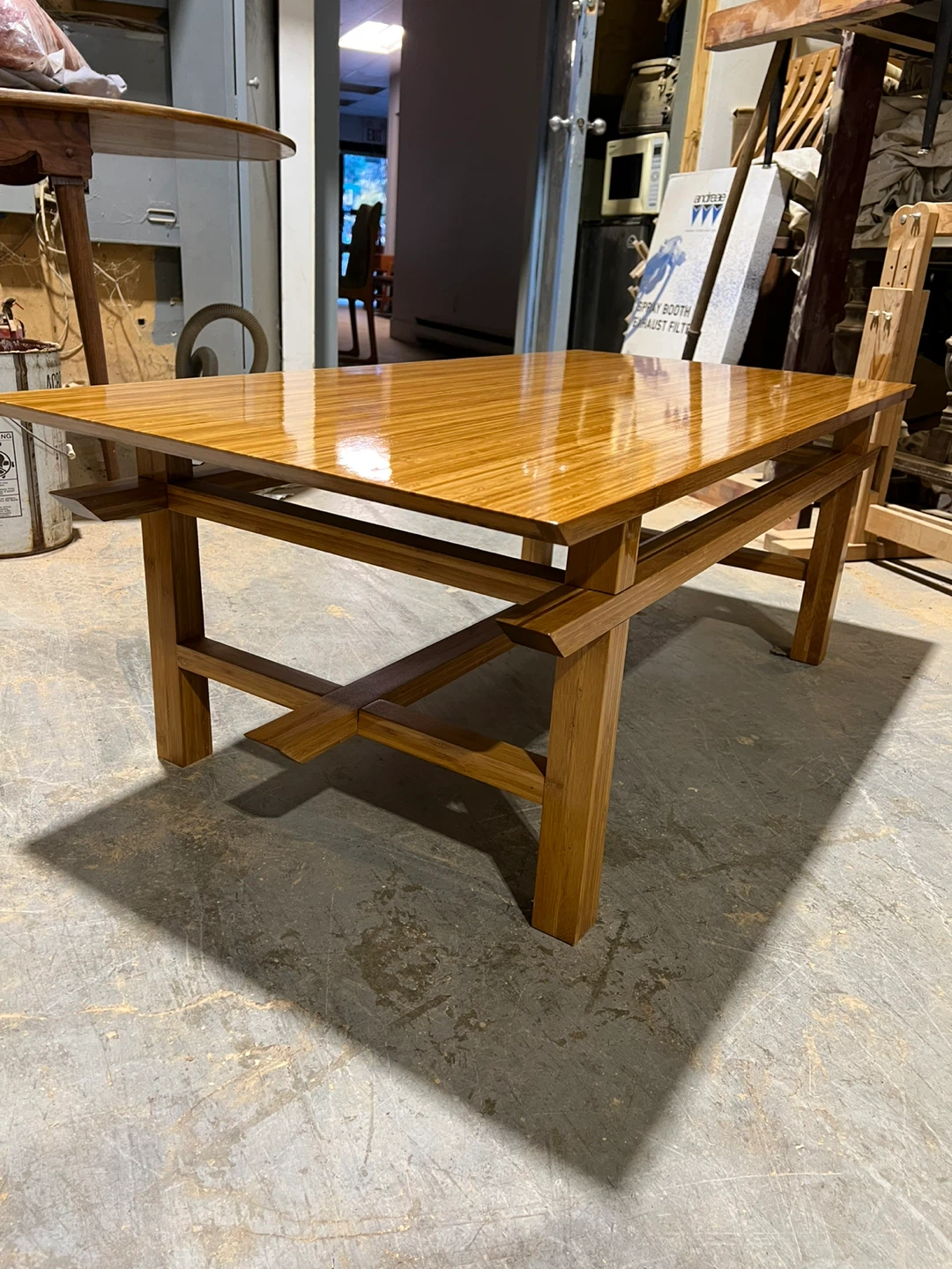 Solid bamboo coffee table - photo 4