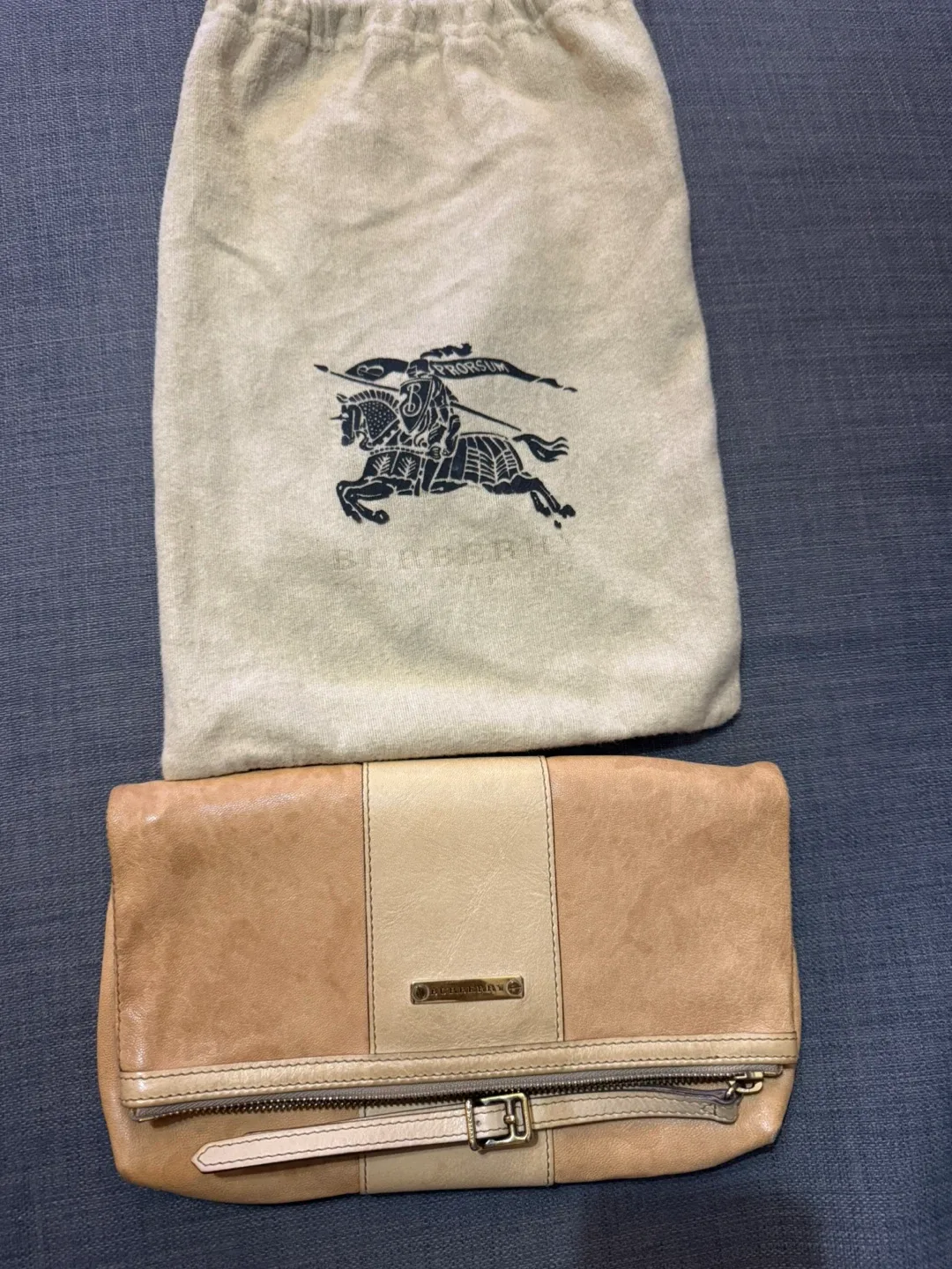 Burberry Leather Clutch with Dust Bag thumbnail