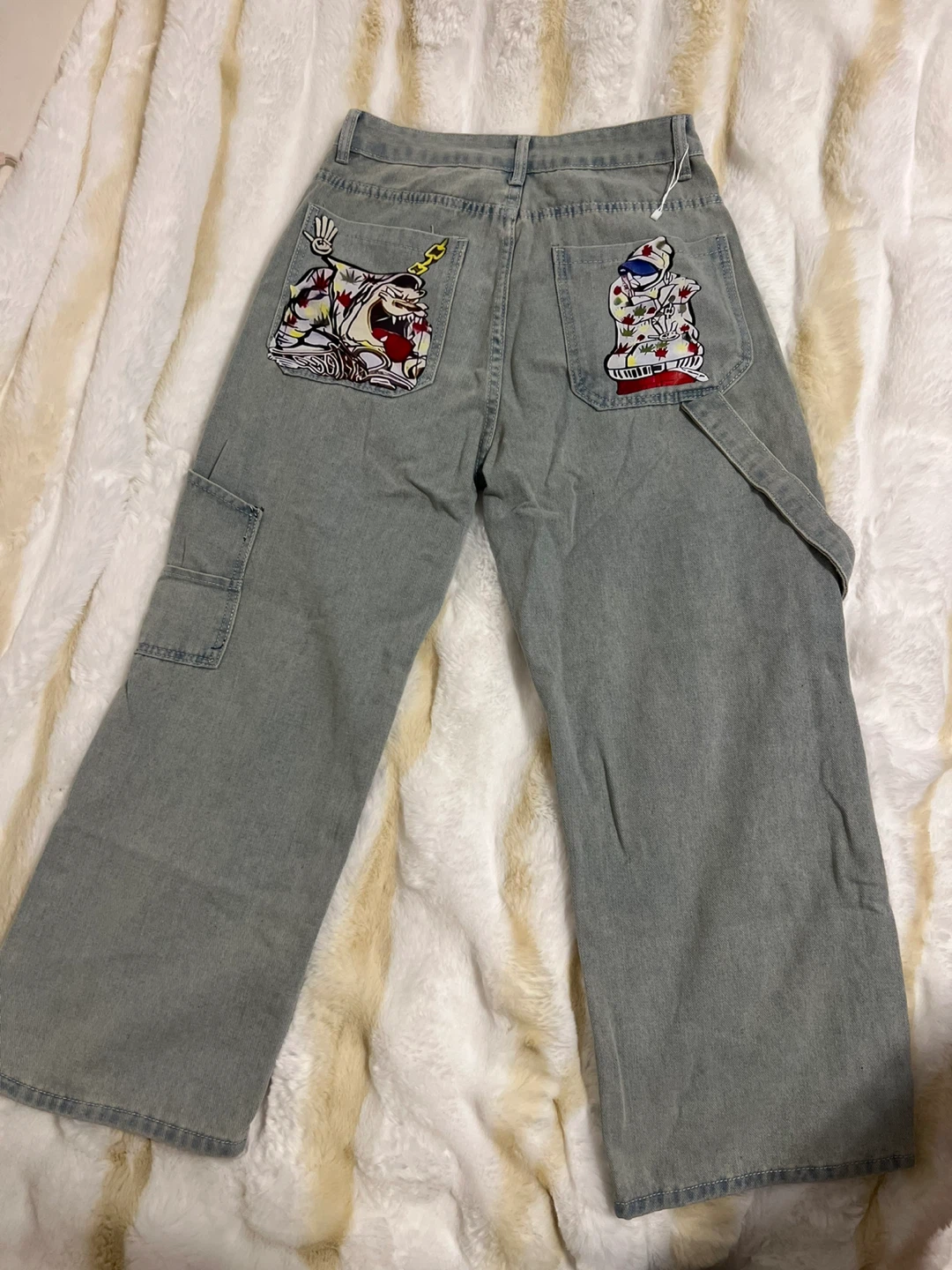 Cartoon Design Light Blue Jeans - photo 5