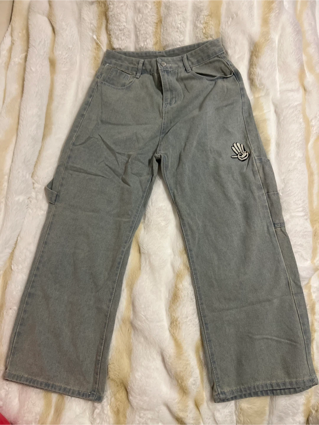 Cartoon Design Light Blue Jeans - photo 4