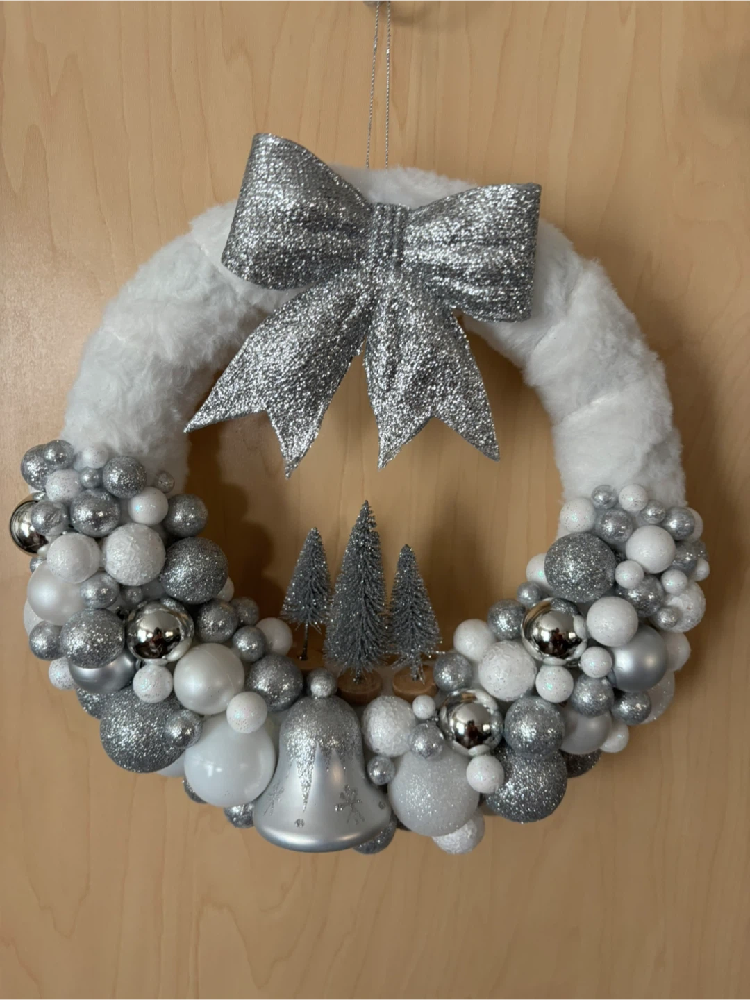 Silver & White Christmas Wreath