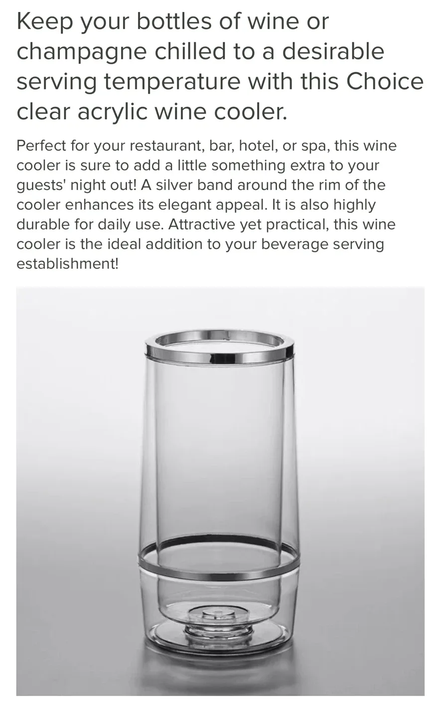 Clear Acrylic Wine Cooler image indicator(2)