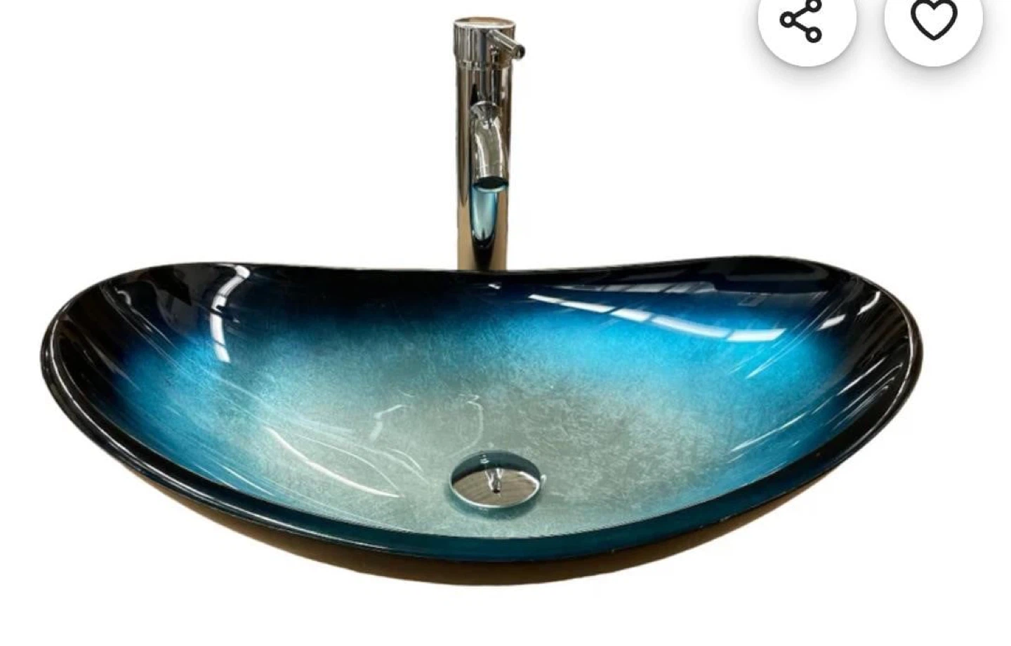 New Vessel Sink - Blue/Black