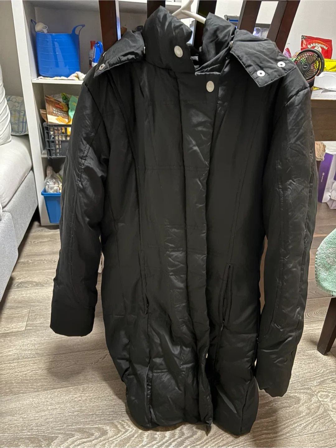 Black Winter Puffer Coat