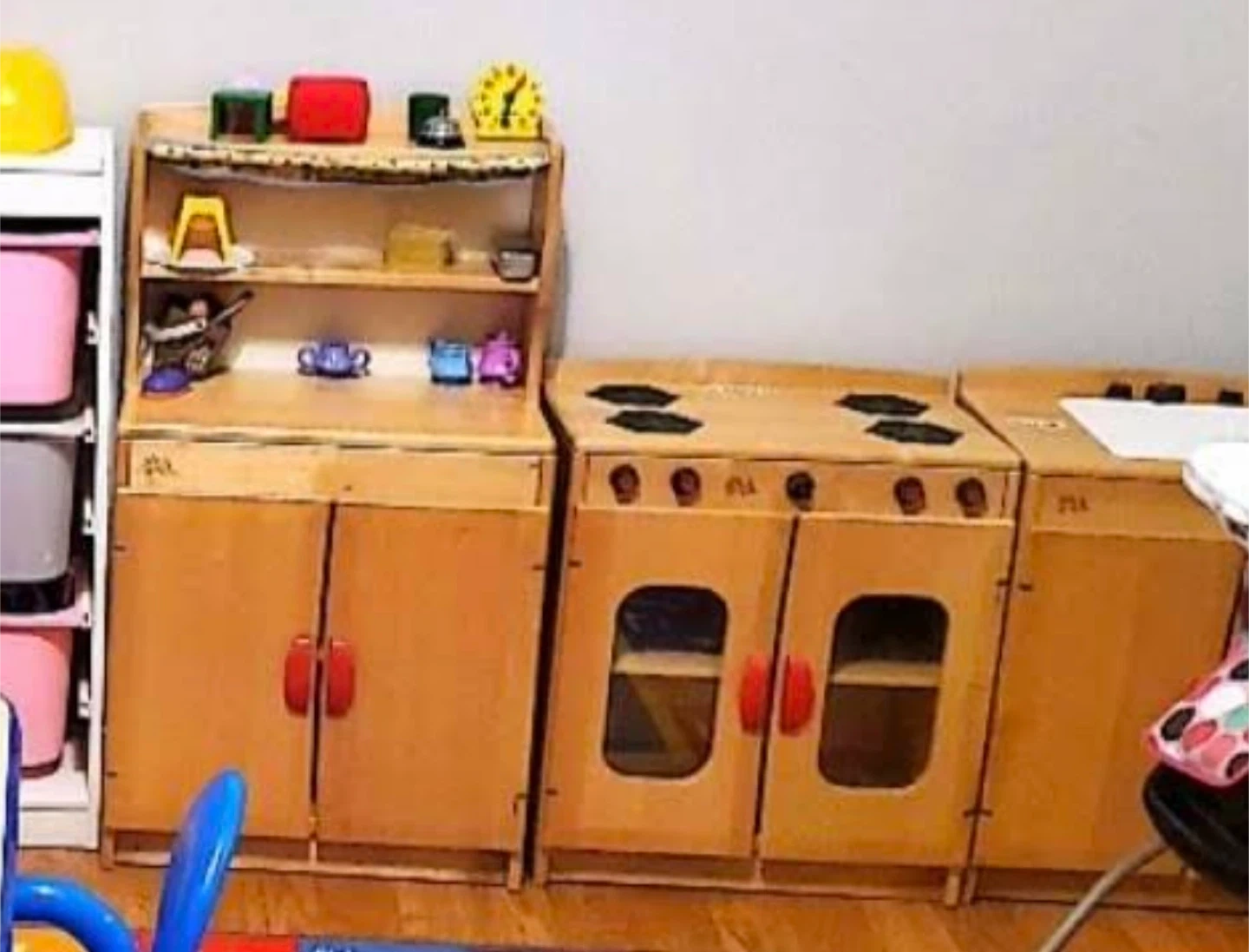Kids Wooden Play Kitchen Set