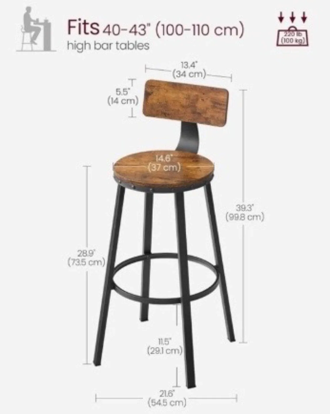 Set of 2 Bar Stools image indicator(2)