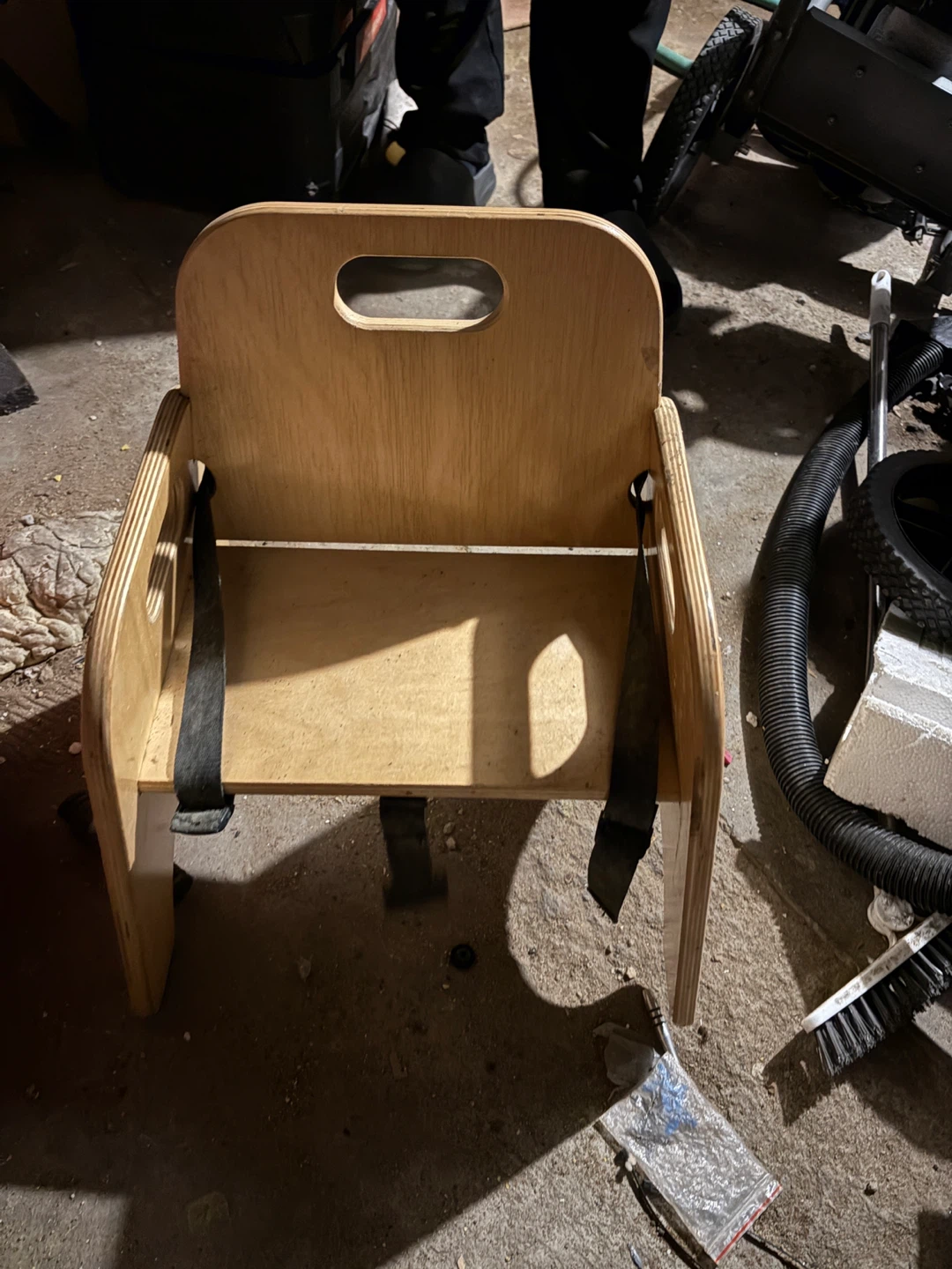 Wooden Baby/Toddler Chair with Safety Straps