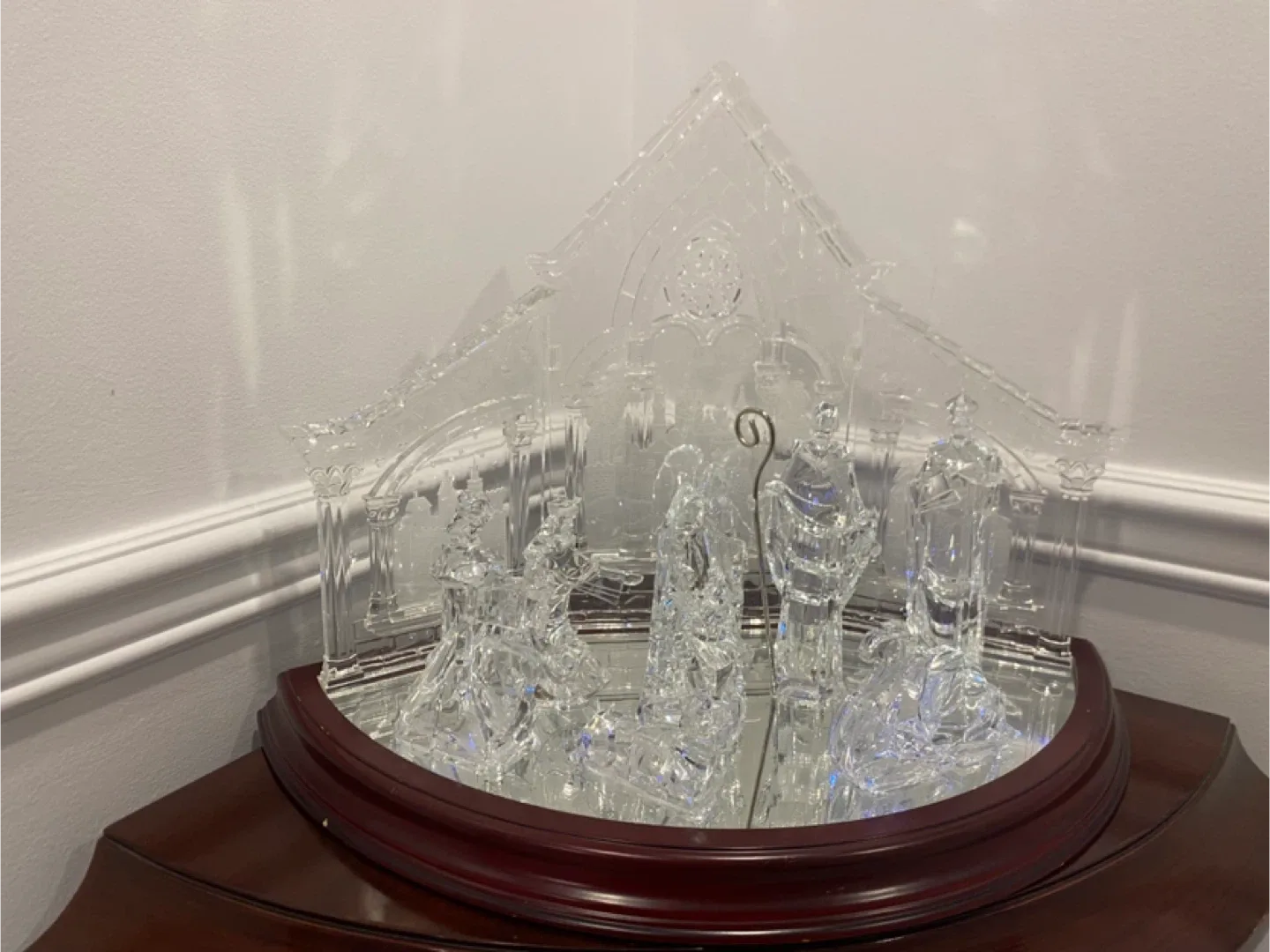 Christmas Acrylic Nativity Scene with LED Lights image indicator(3)