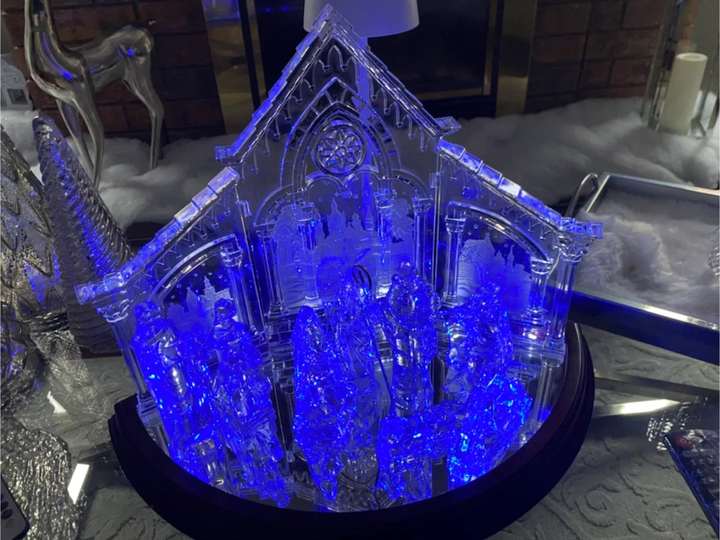 Christmas Acrylic Nativity Scene with LED Lights image indicator(2)