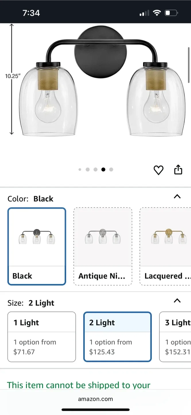 Lark Percy 2-Light Bath Vanity - Black image indicator(3)