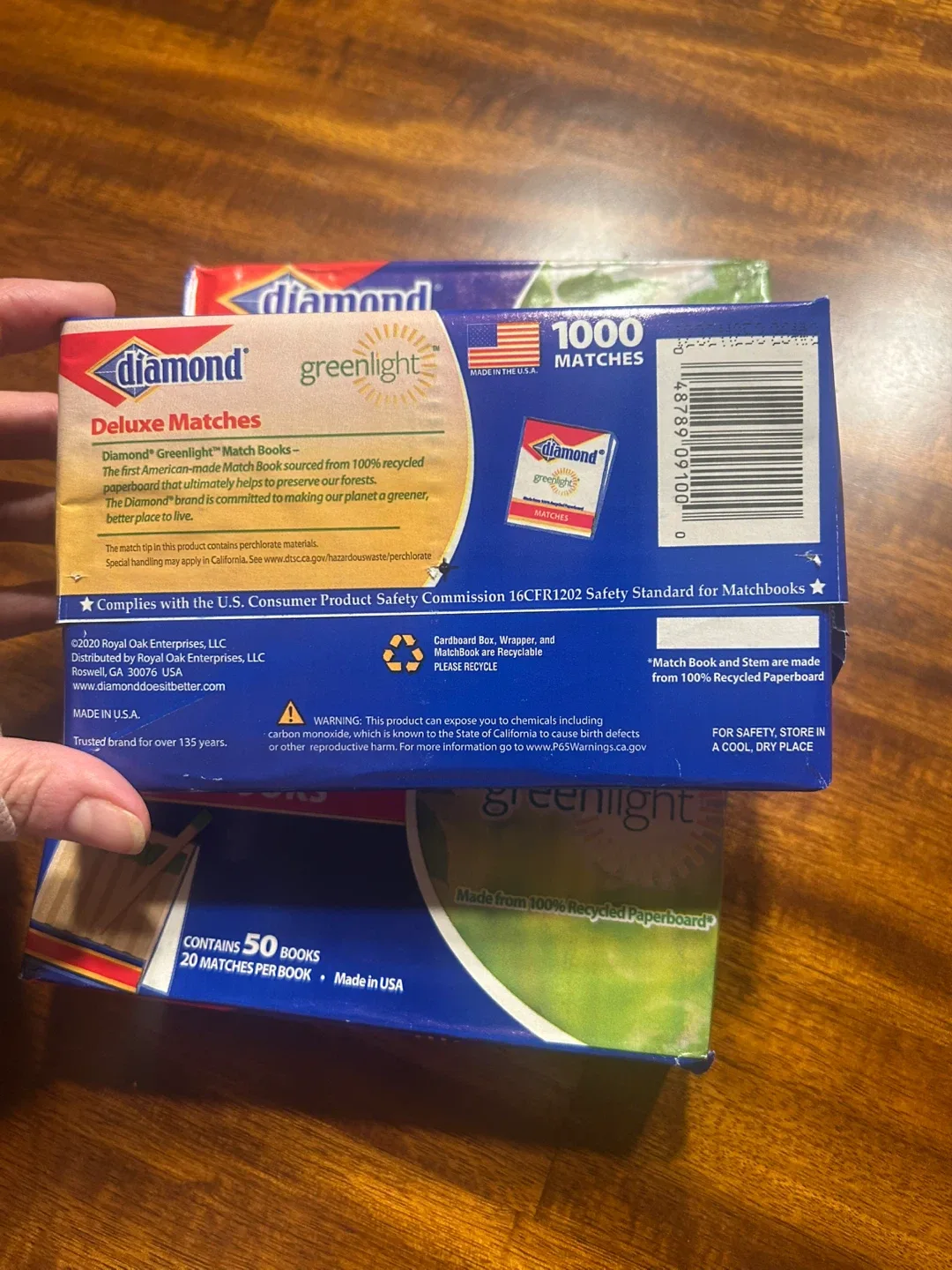 NEW! Diamond Deluxe Match Books - Package of 50 Matchbooks image indicator(2)