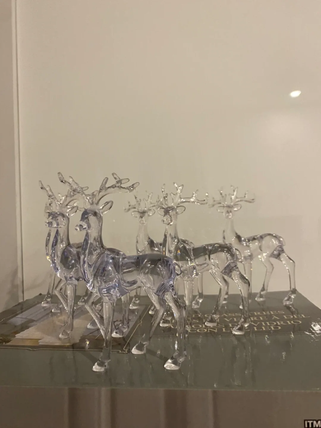 Christmas acrylic Reindeer Figurines - Set of 5 image indicator(2)