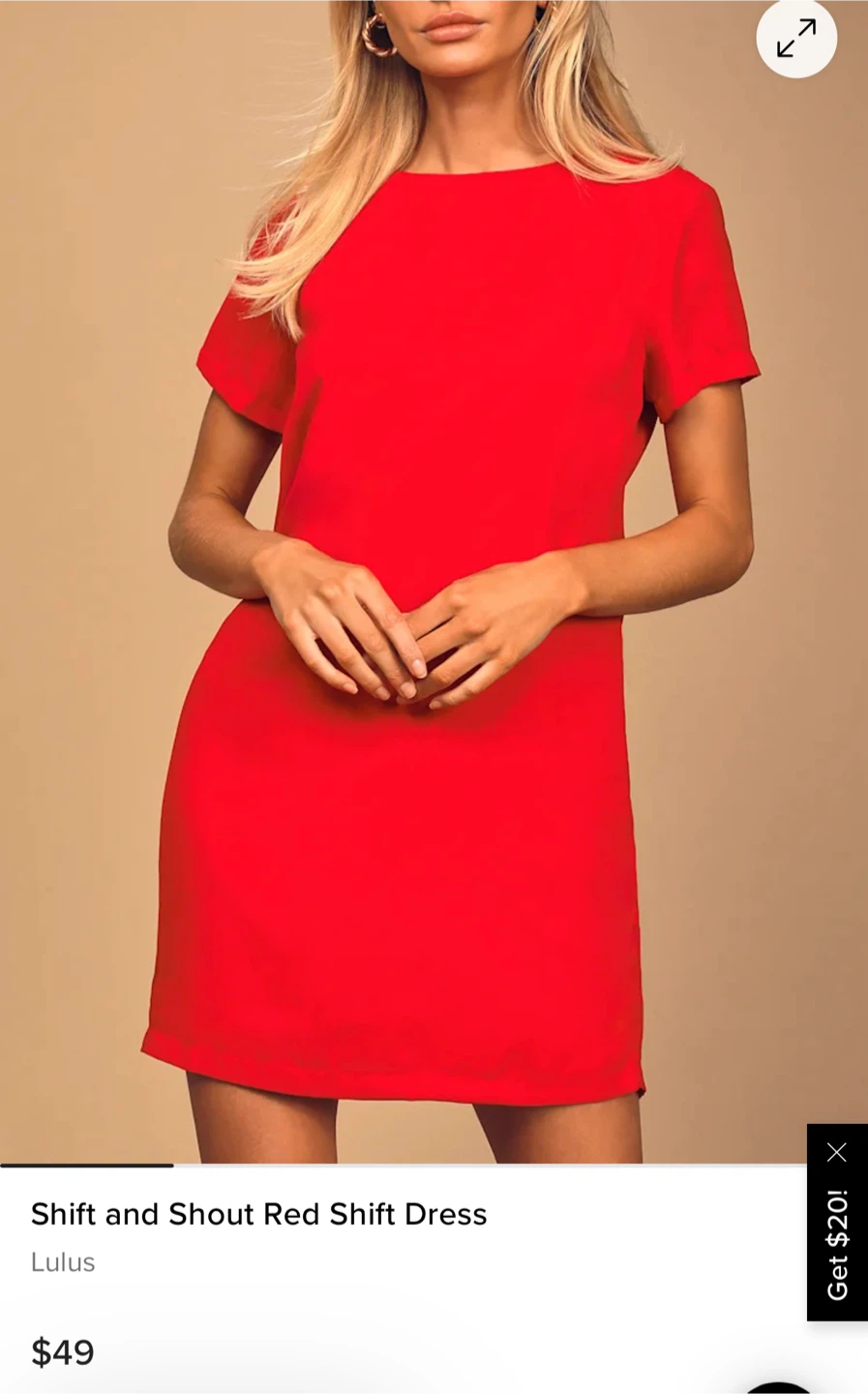 Lulus Shift and Shout Red Shift Dress - photo 3