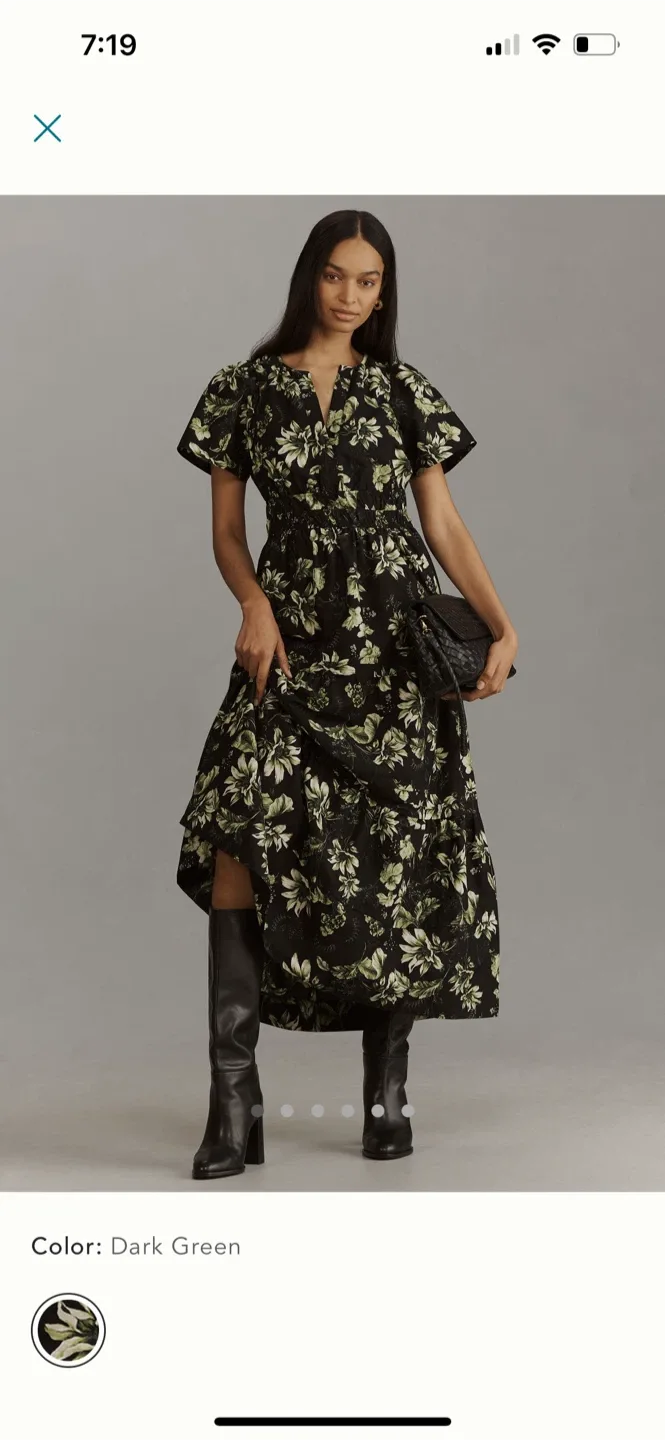 BNWT Anthropologie Somerset Maxi Dress M Petite thumbnail