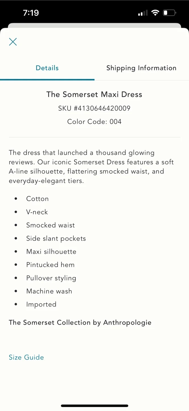 BNWT Anthropologie Somerset Maxi Dress M Petite image indicator(8)