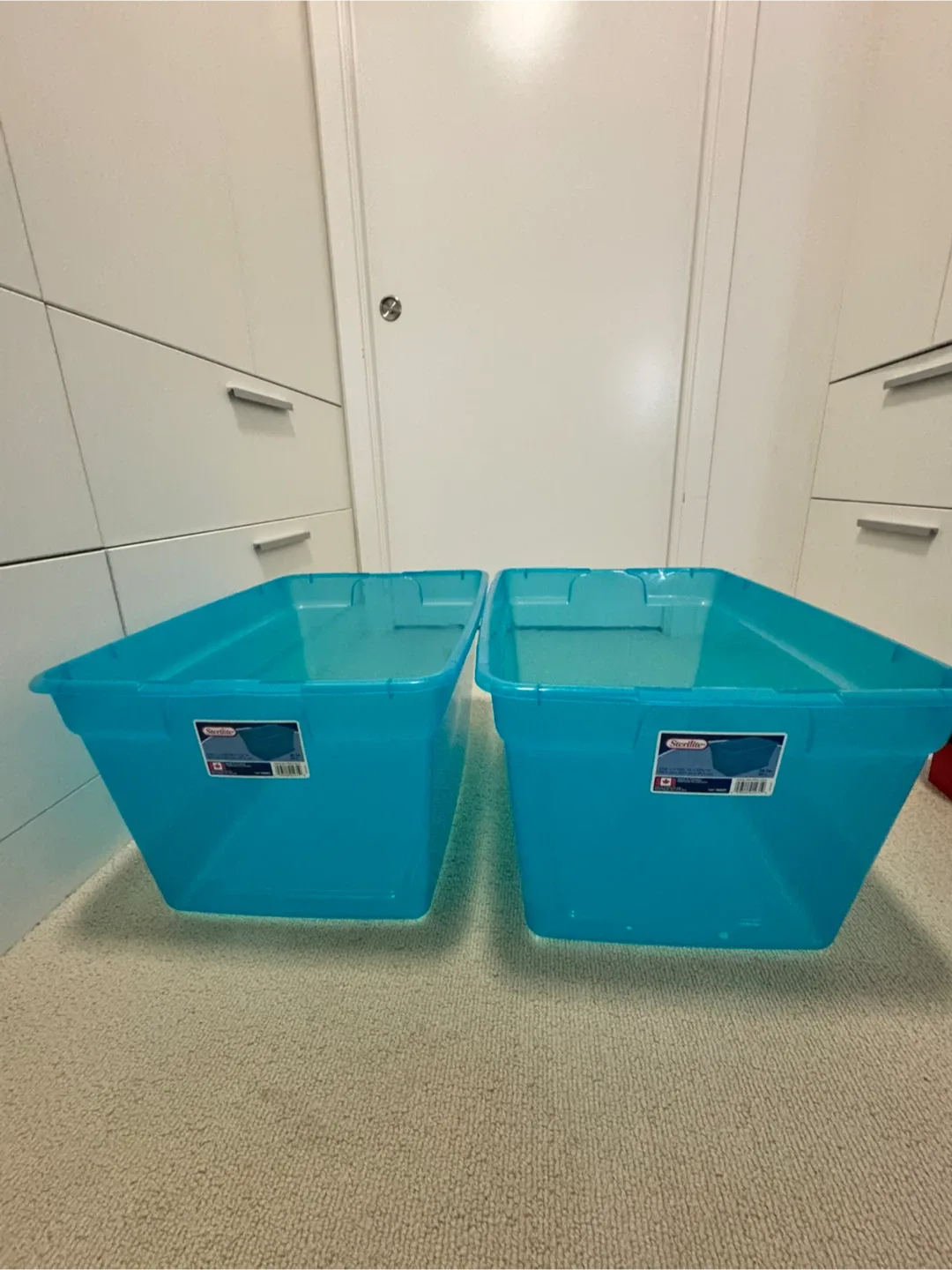 Sterilite 58 Qt Blue Storage Tote Bins - Set of 2 image indicator(2)