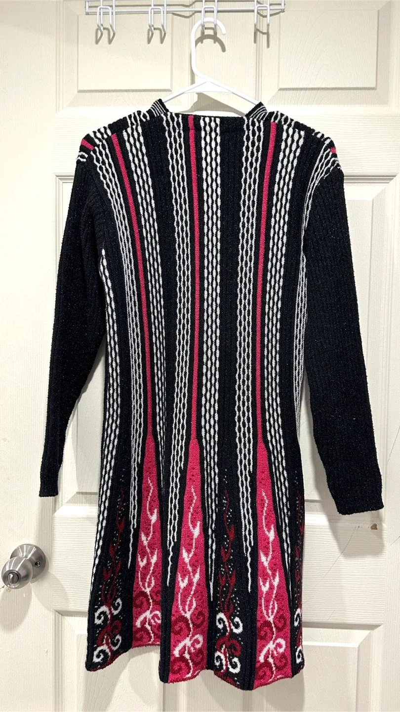 KANICHEE Cardigan, Black/White/Pink image indicator(3)
