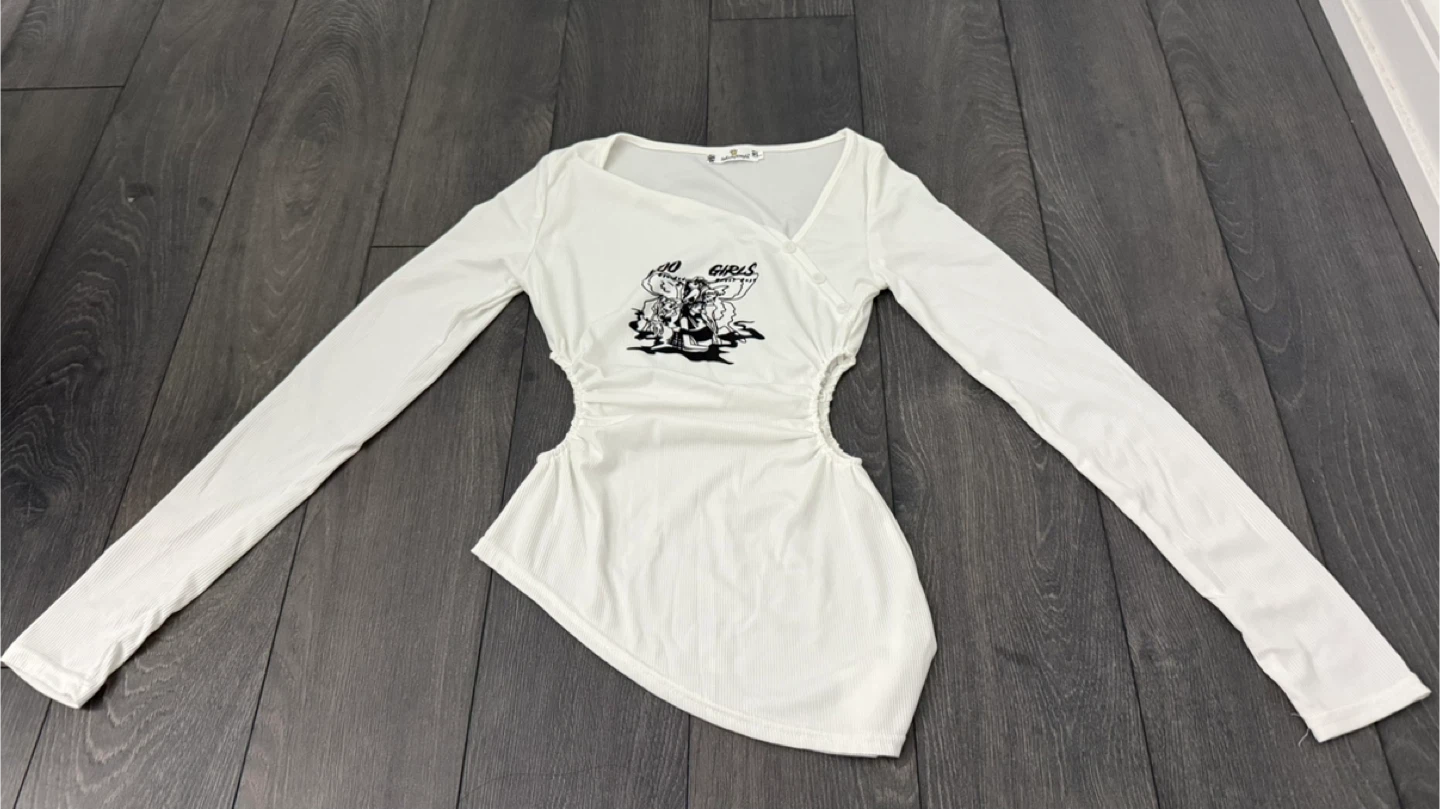 White Long Sleeve Top - photo 2