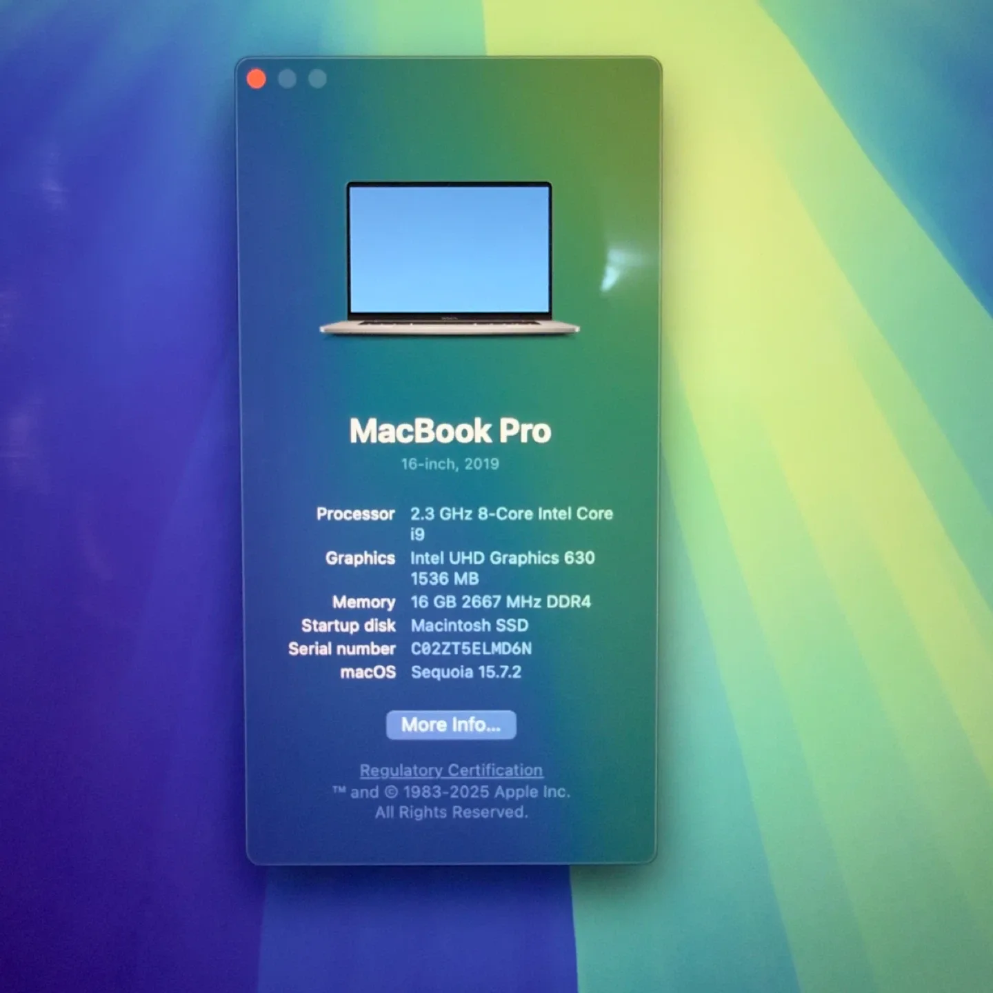 MacBook Pro 16-inch (2019)-i9 2.3 GHz-16GB RAM-1 TB SSD image indicator(3)