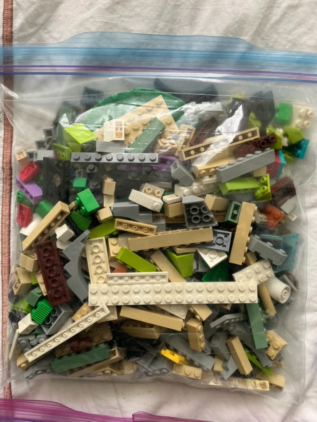 Mixed LEGO Pieces in Bags