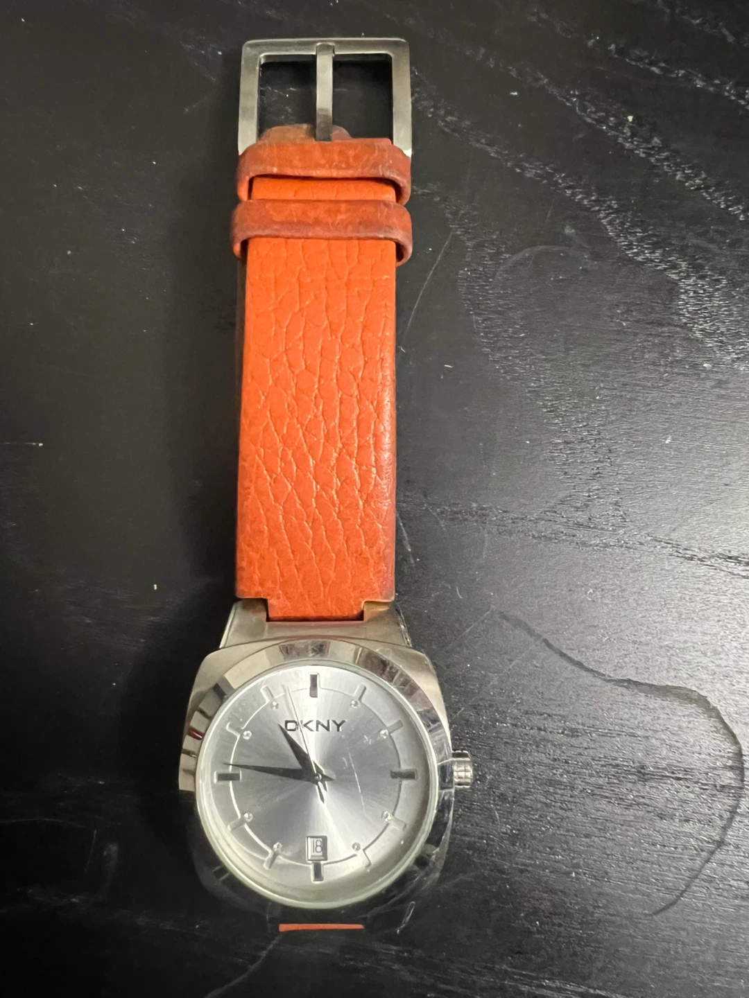 DKNY Watch with Orange Leather Strap - photo 2