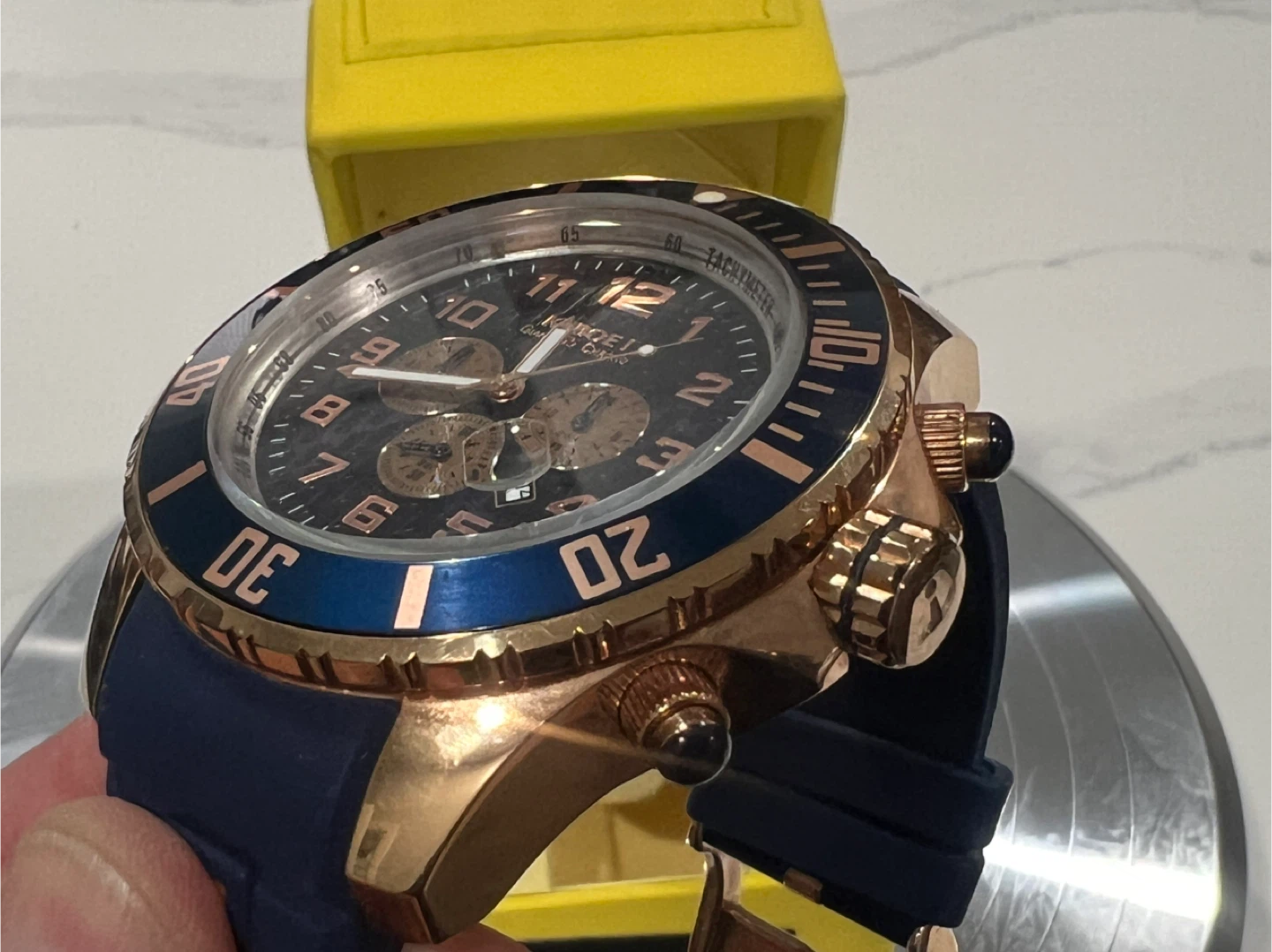 Kyboe Giant 55 Rose Gold/Navy Watch - photo 3