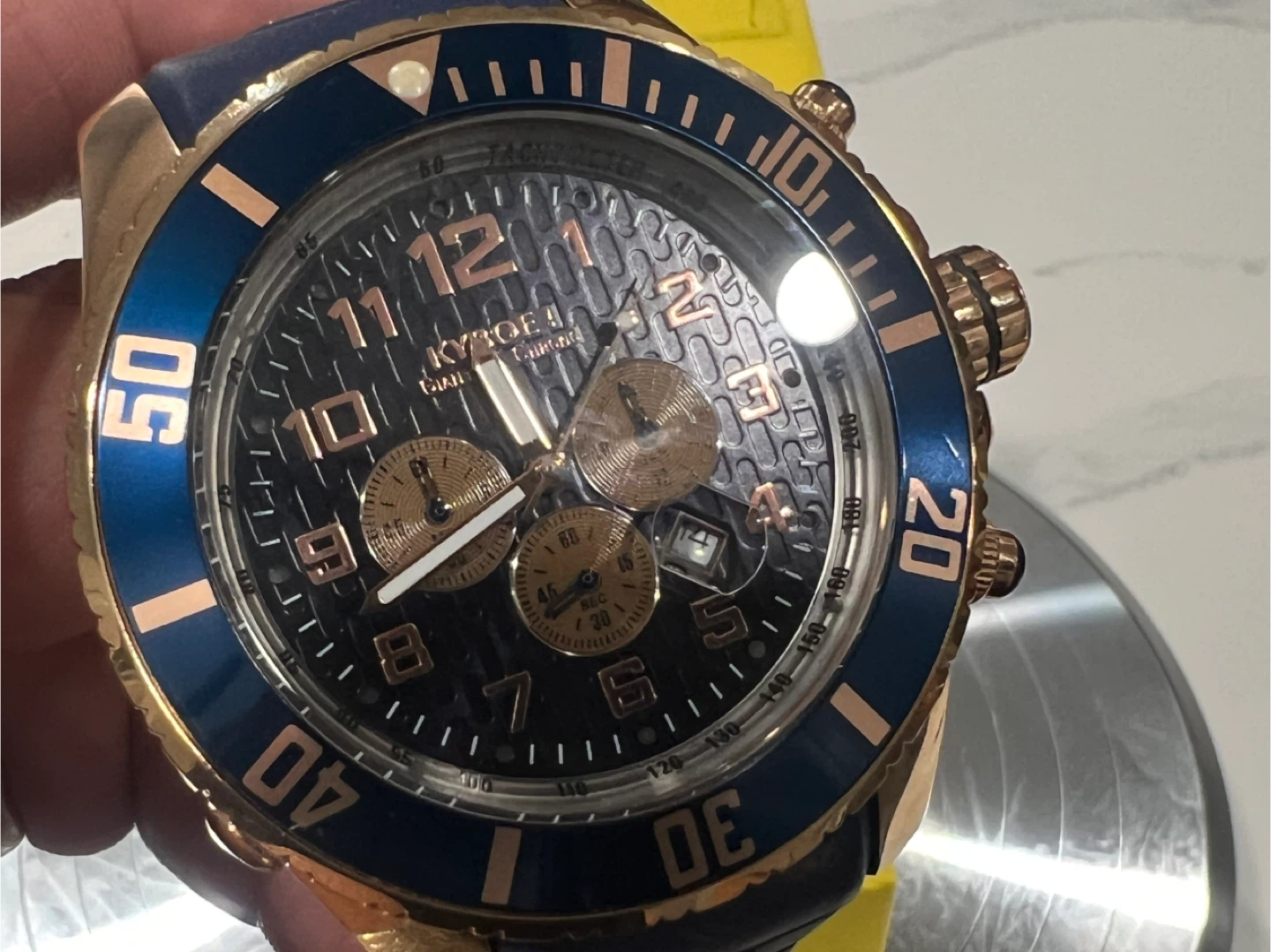 Kyboe Giant 55 Rose Gold/Navy Watch