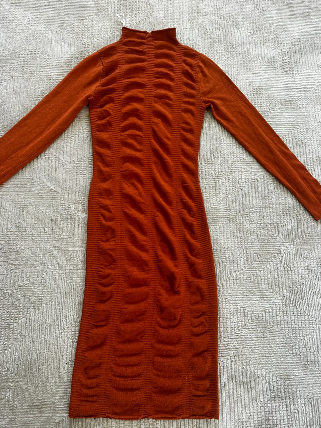 Orange Knit Dress - Size S