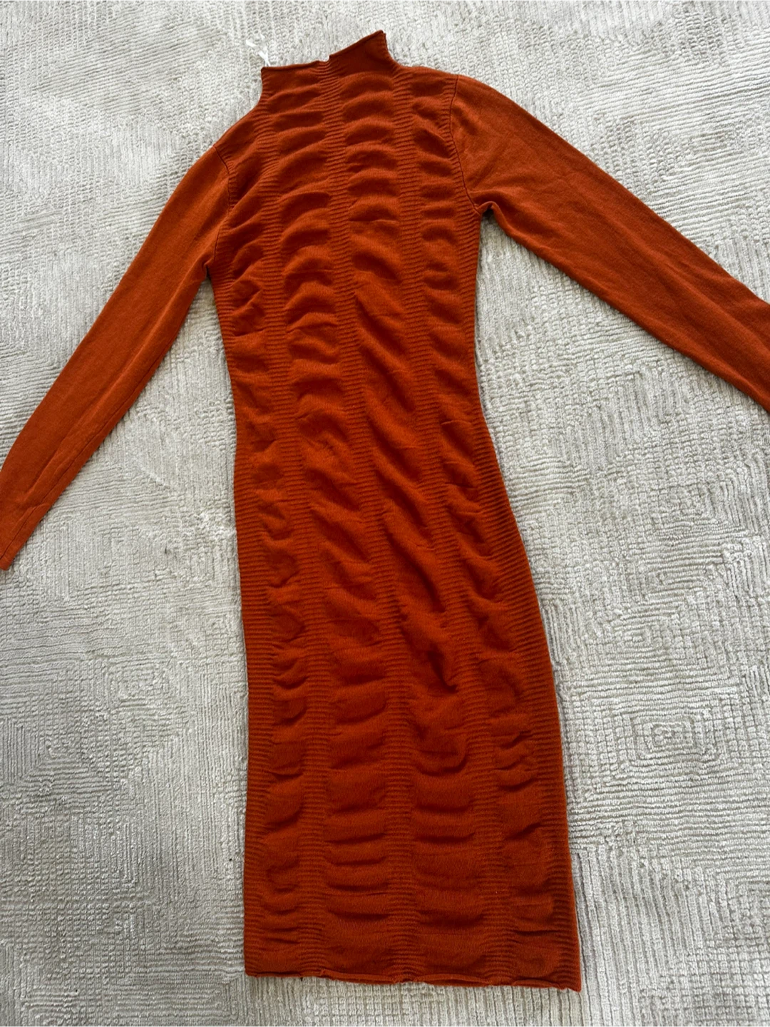 Orange Knit Dress - Size S - photo 2