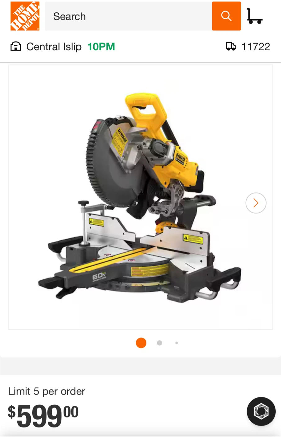 DeWalt 60V MAX Cordless Miter Saw Kit - photo 2