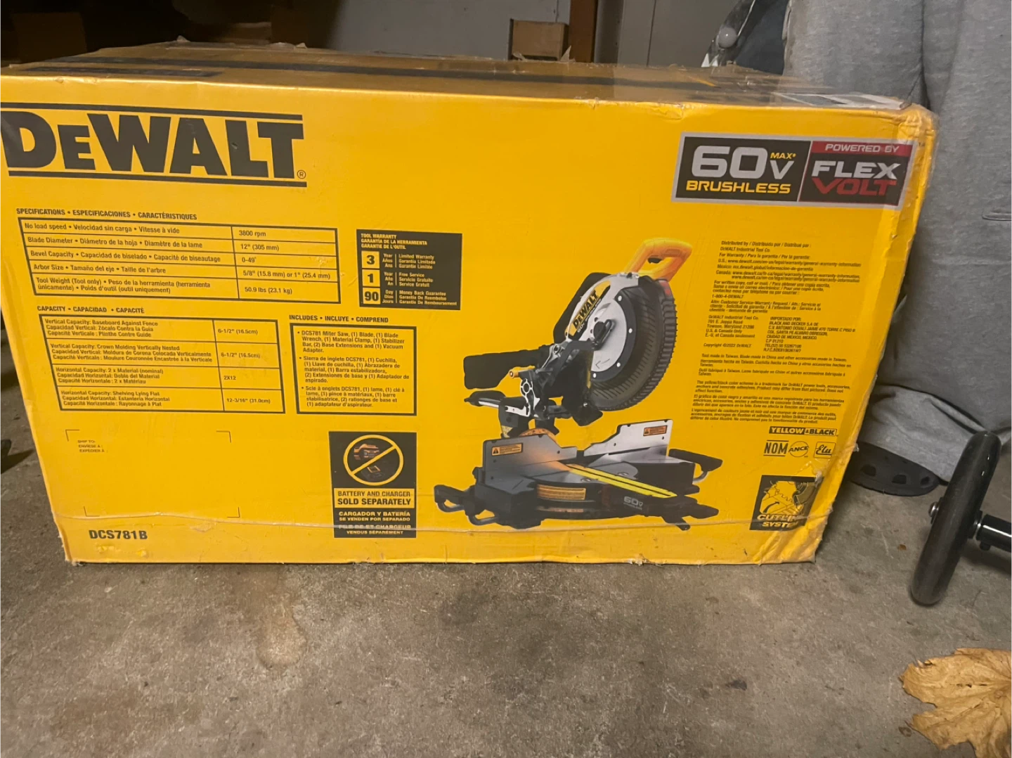 DeWalt 60V MAX Cordless Miter Saw Kit