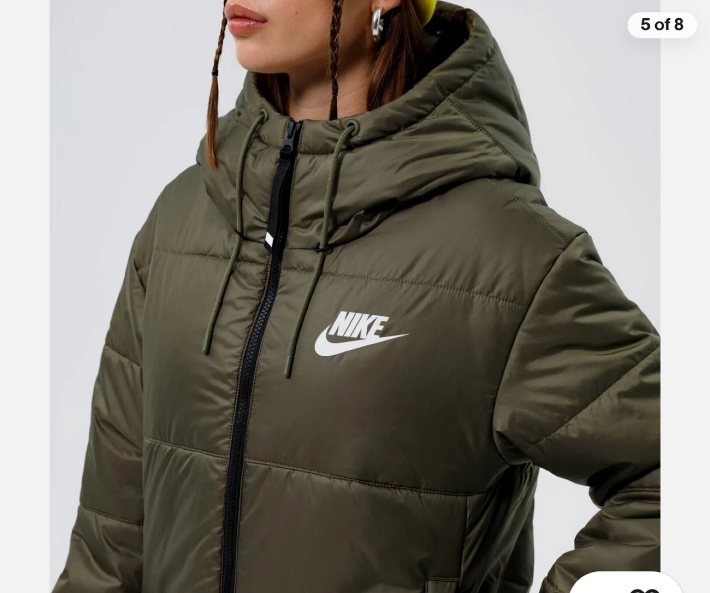 Size L Nike Puffer Jacket Olive Green