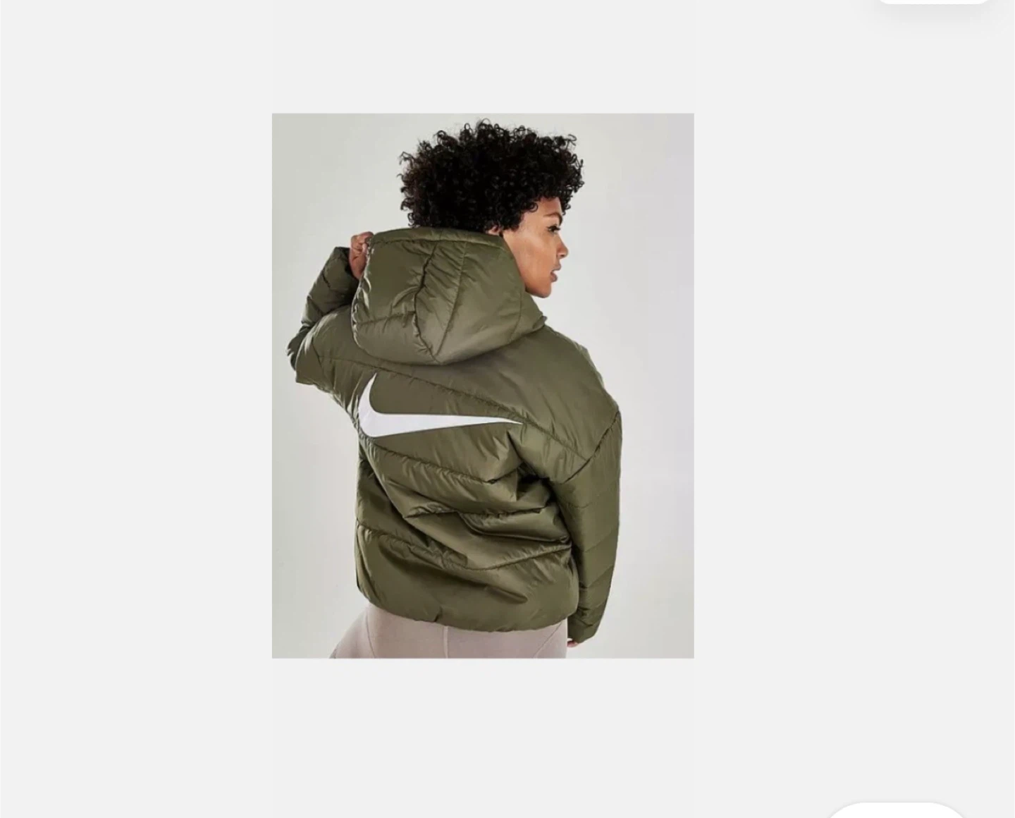 Size L Nike Puffer Jacket Olive Green - photo 2