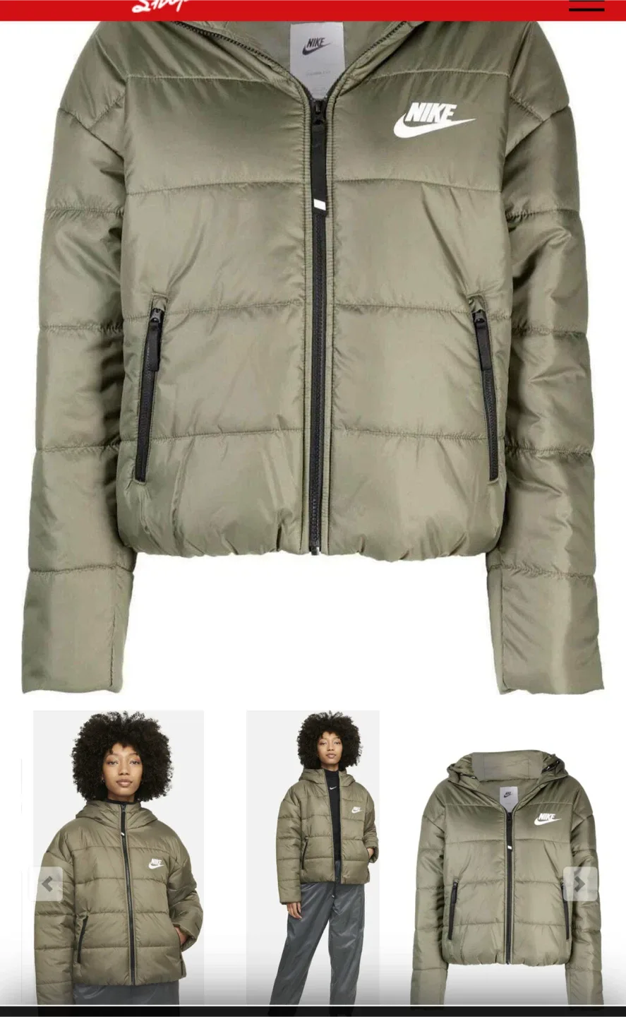 Size L Nike Puffer Jacket Olive Green image indicator(4)