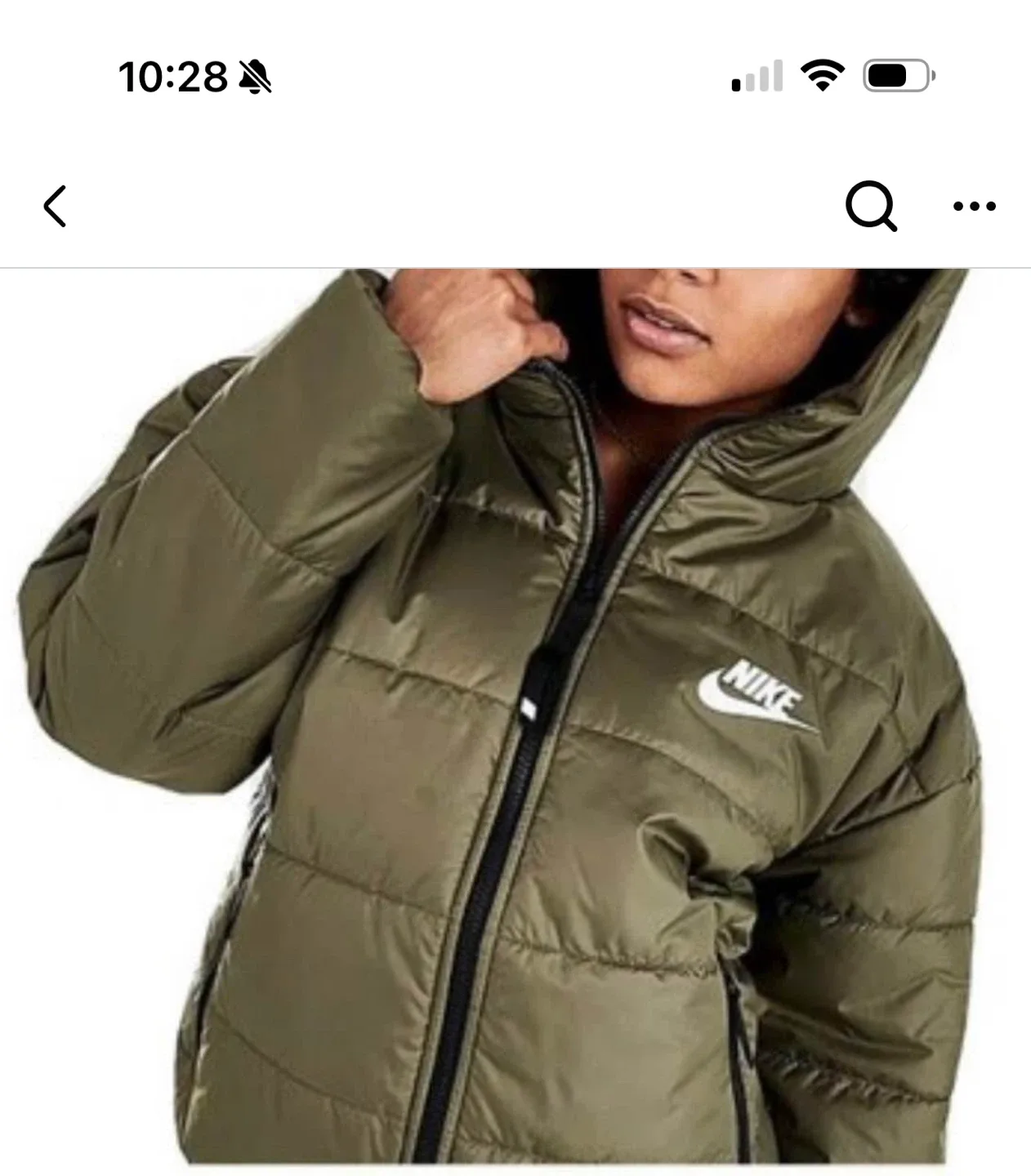 Size L Nike Puffer Jacket Olive Green image indicator(3)