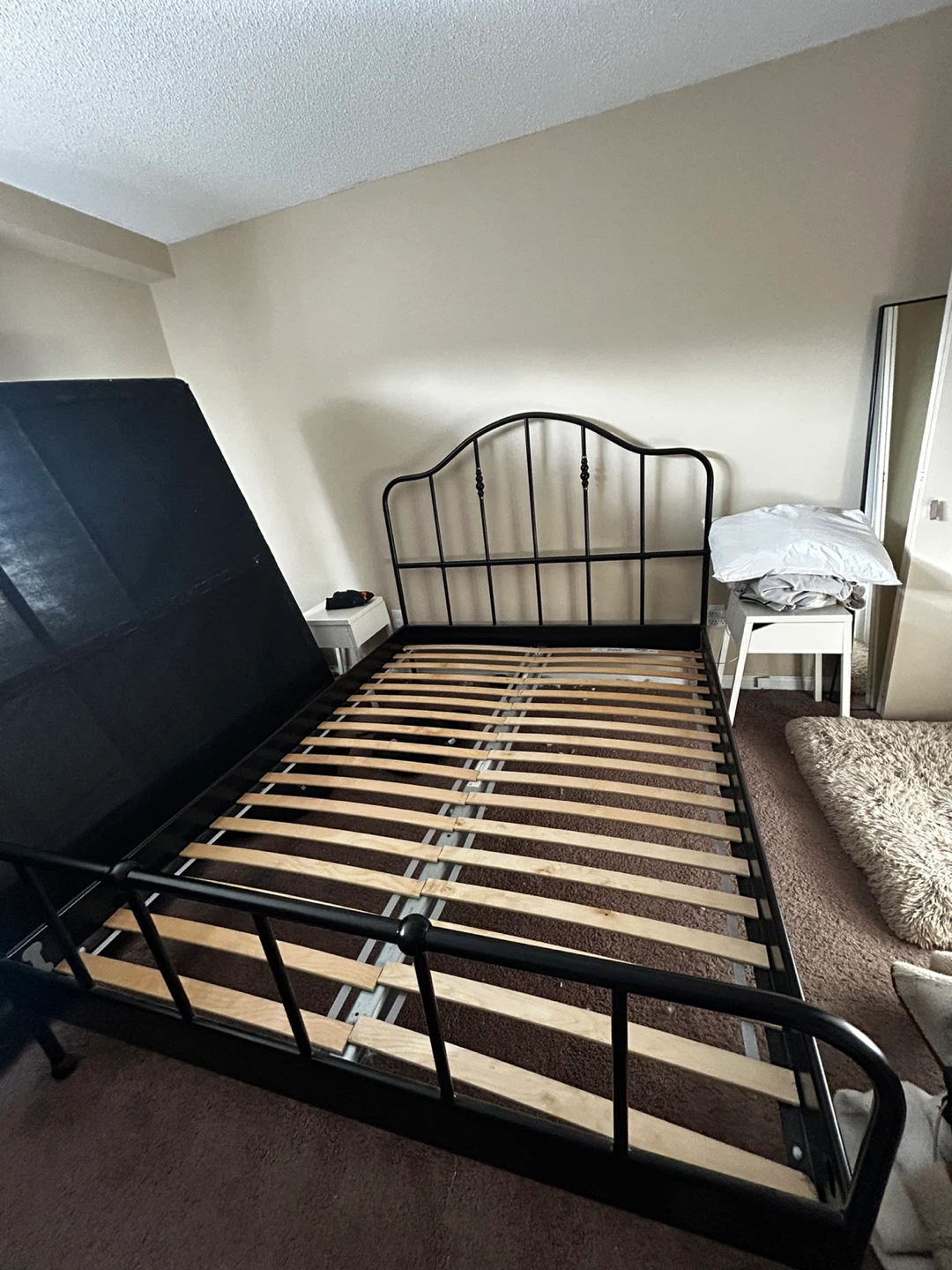 Black Metal Queen Bed Frame - photo 2