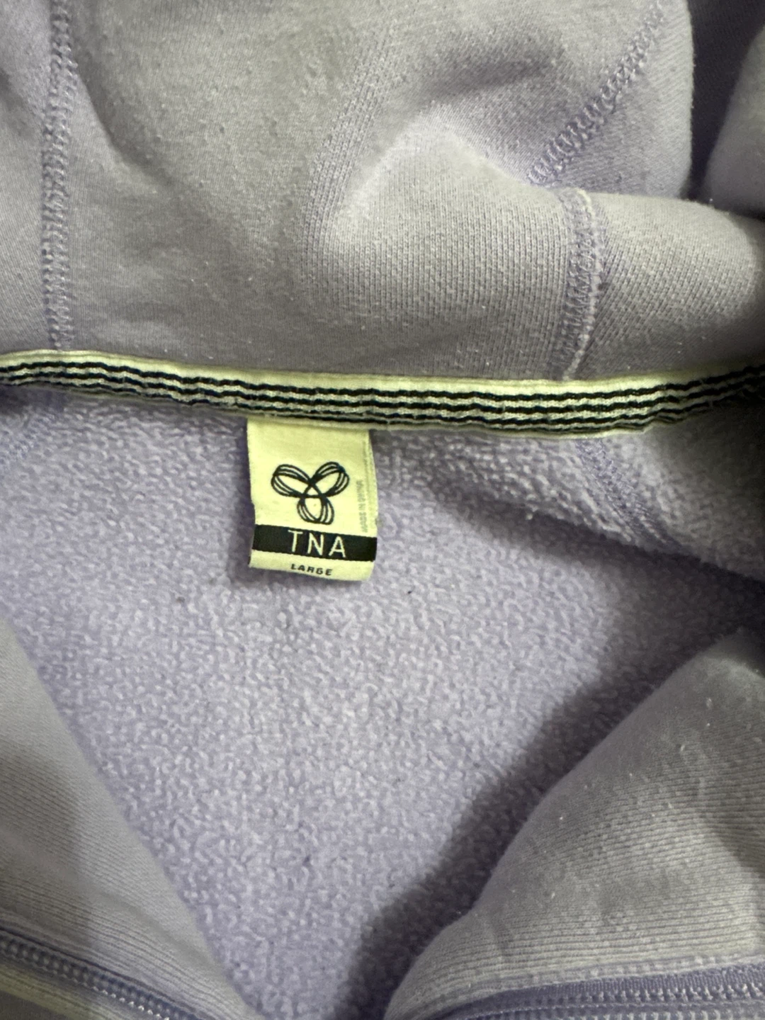TNA Lilac Full Zip Hoodie - Size Large