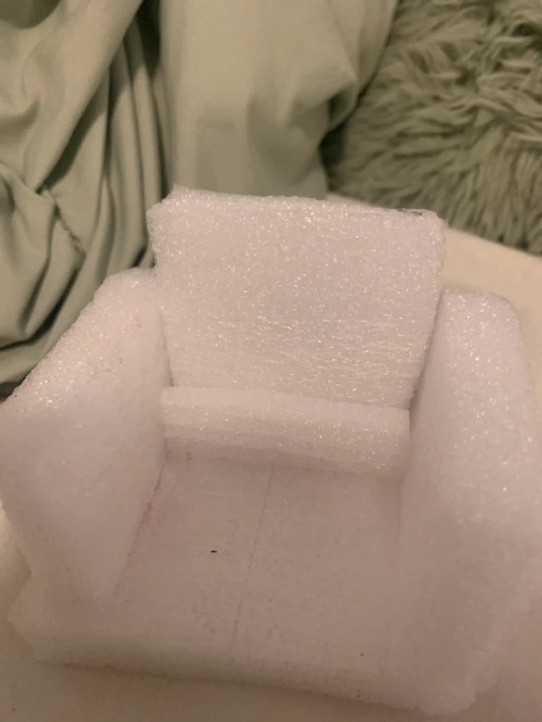 Mini Styrofoam couch great doll houses