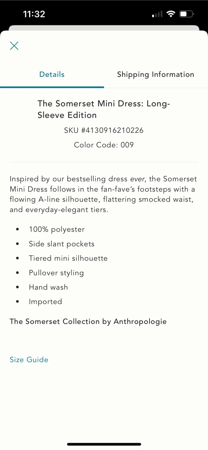 BNWT Anthropologie Somerset Dress XXS image indicator(5)