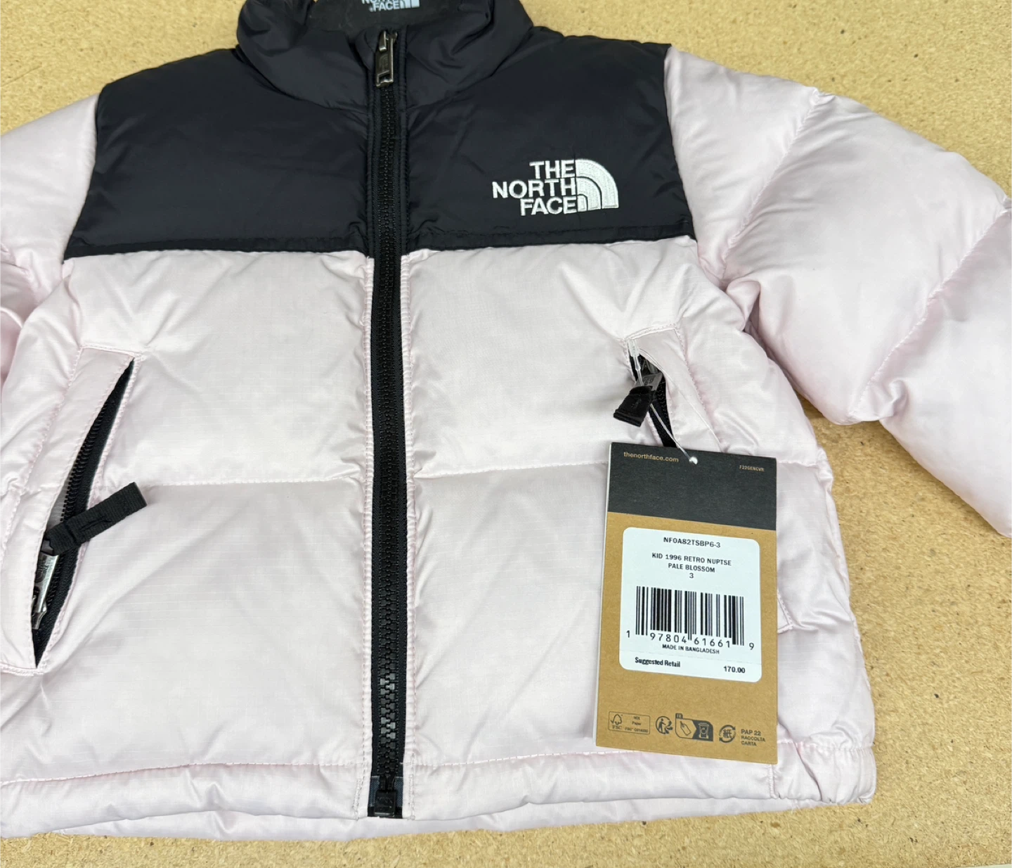 New North Face 1996 Retro Nuptse Pale Blossom - Size 3 - photo 2