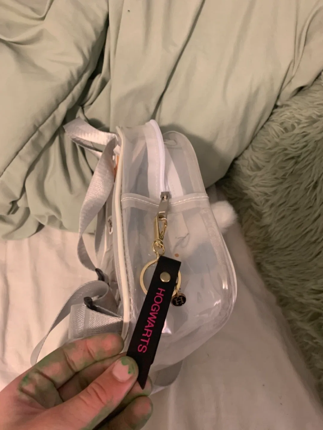 Clear mini backpack with cat design image indicator(4)