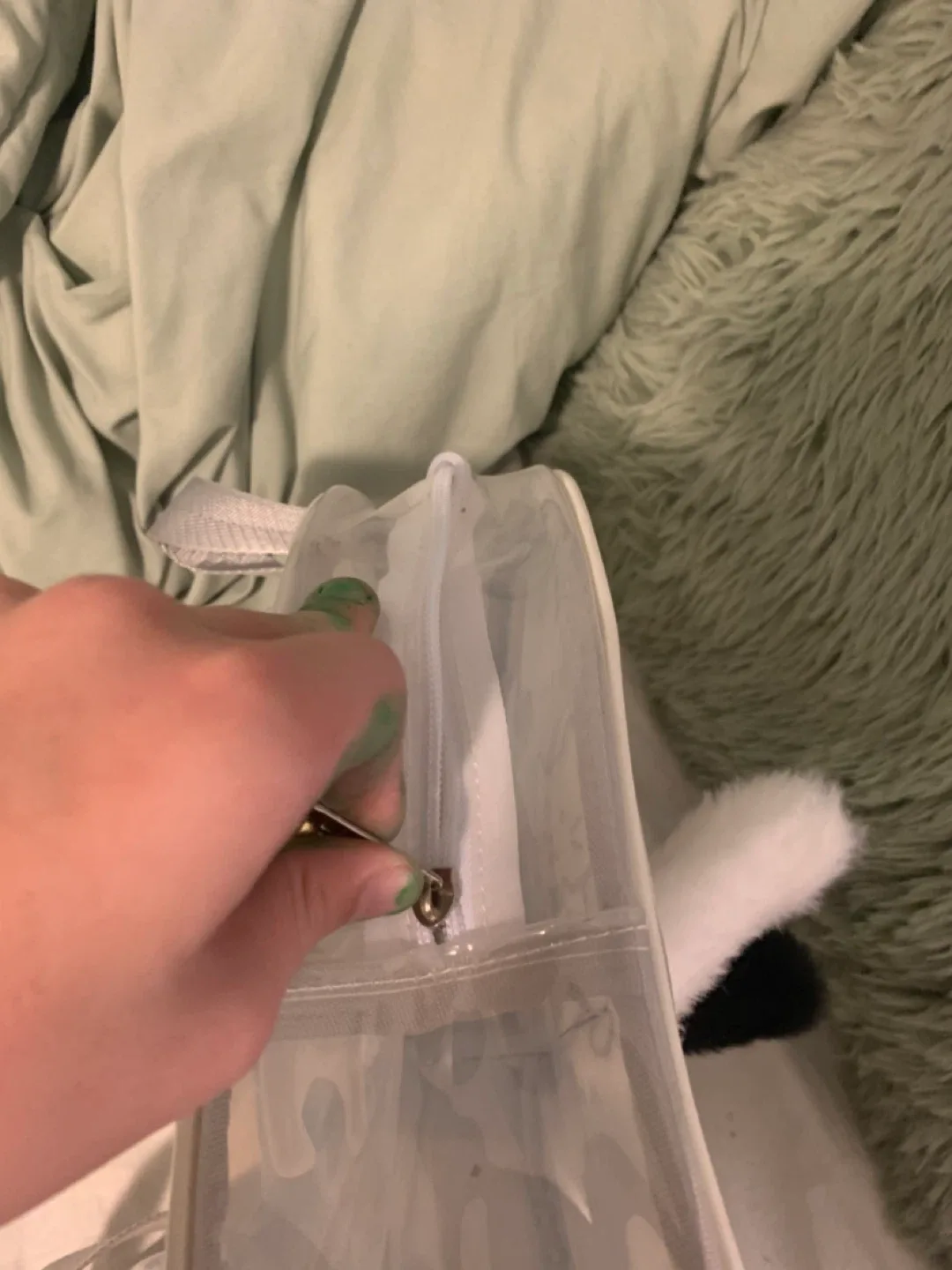 Clear mini backpack with cat design image indicator(5)