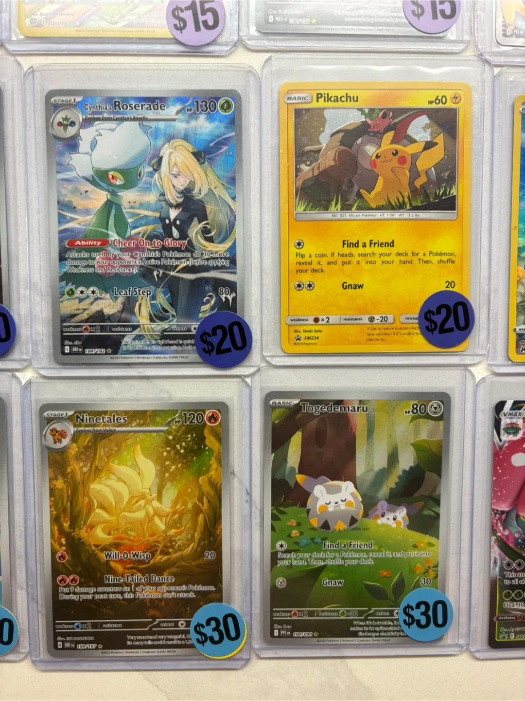 POKEMON CARD SINGLES - PRICES IN PICTURES. NM/M. UPDATED NOV image indicator(4)