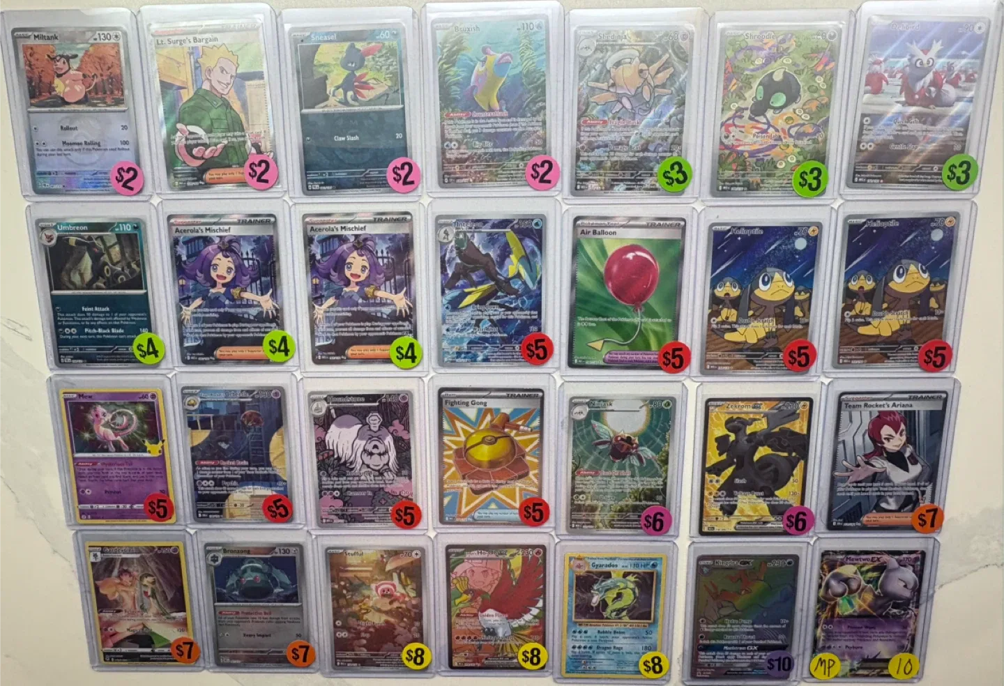 POKEMON CARD SINGLES - PRICES IN PICTURES. NM/M. UPDATED NOV image indicator(10)