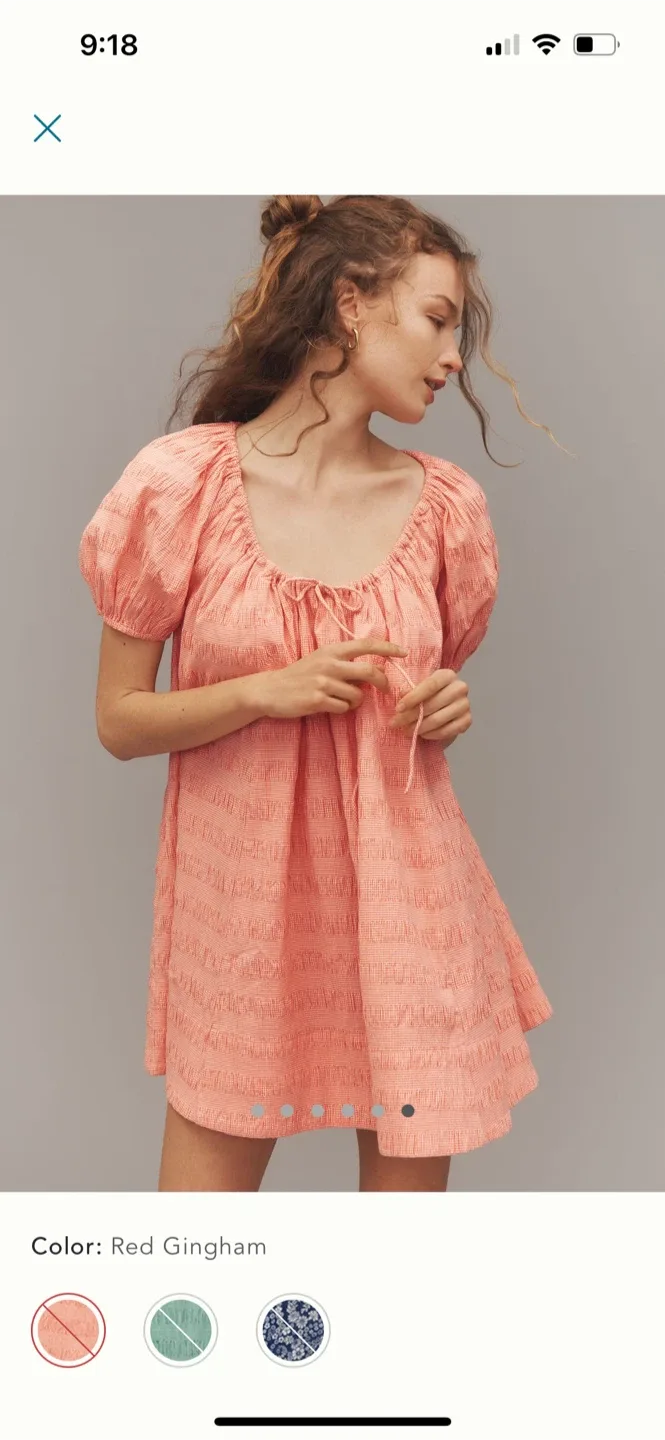 BNWT Anthropologie Mare Mare Mini Neck Swing Dress XS thumbnail