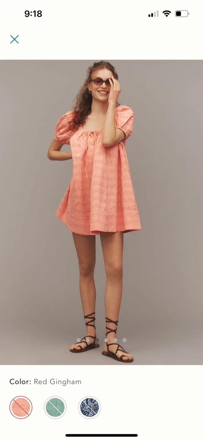 BNWT Anthropologie Mare Mare Mini Neck Swing Dress XS image indicator(5)