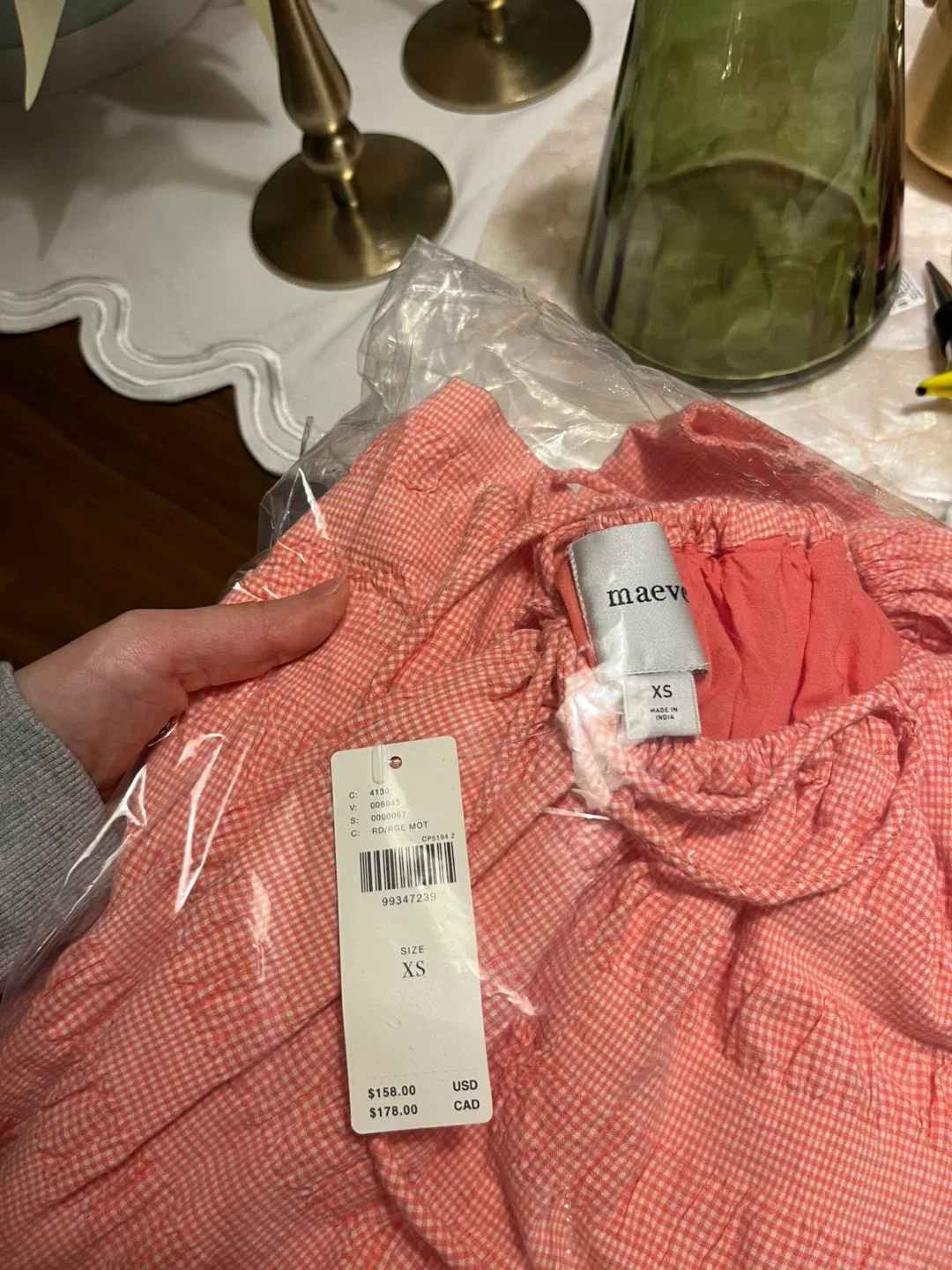 BNWT Anthropologie Mare Mare Mini Neck Swing Dress XS image indicator(9)