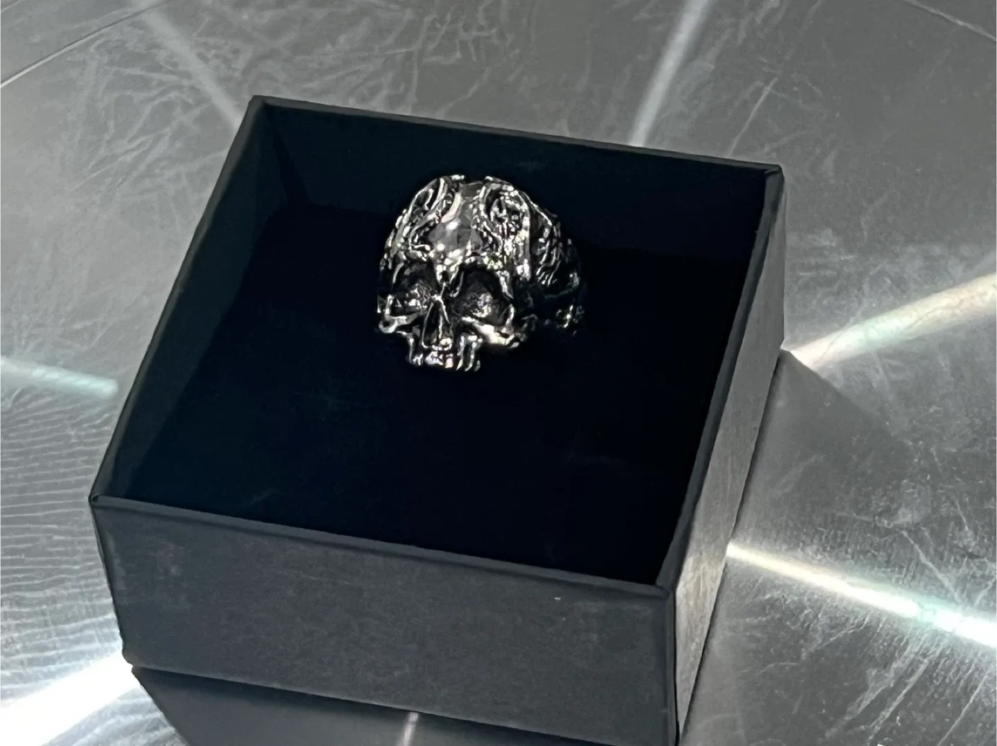 Skull Ring, Silver Color