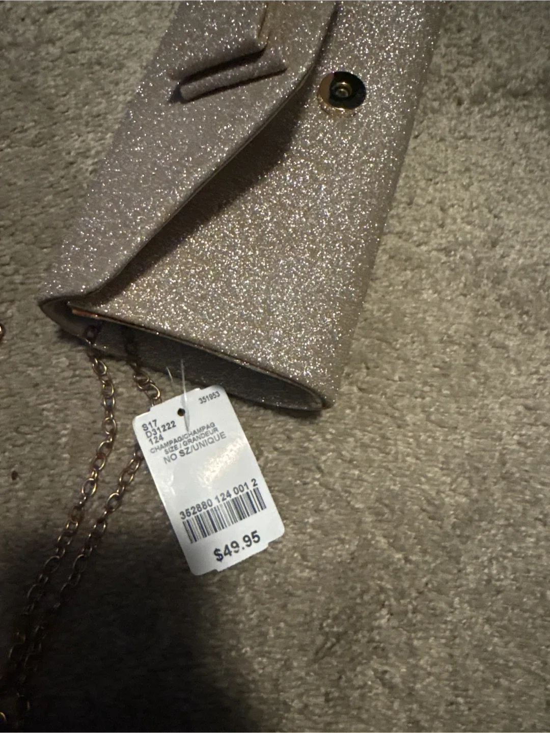 Champagne Glitter Clutch Handbag image indicator(3)