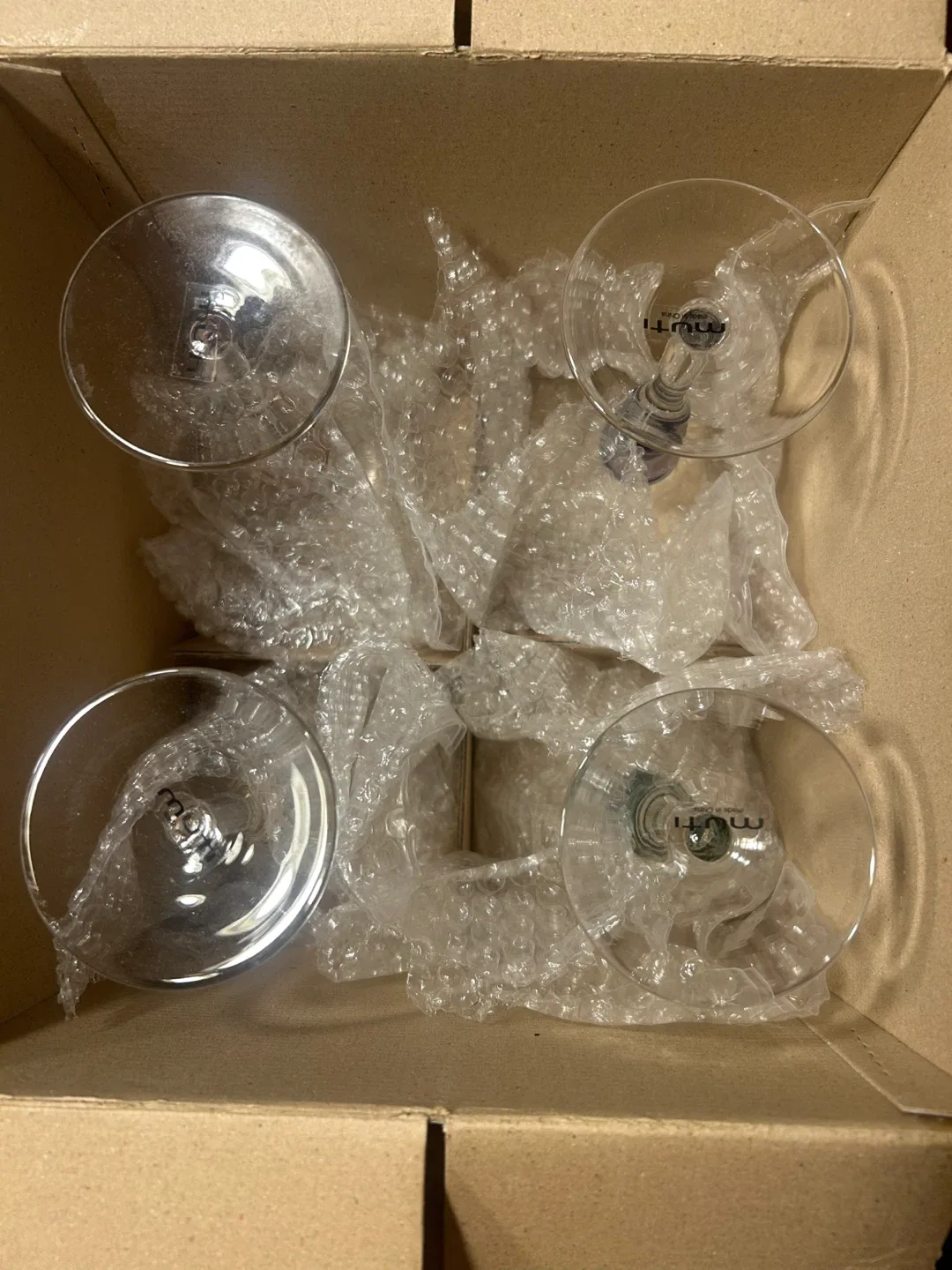 Muti Coloured Ball Martini Glasses - Set of 4 in Box image indicator(6)